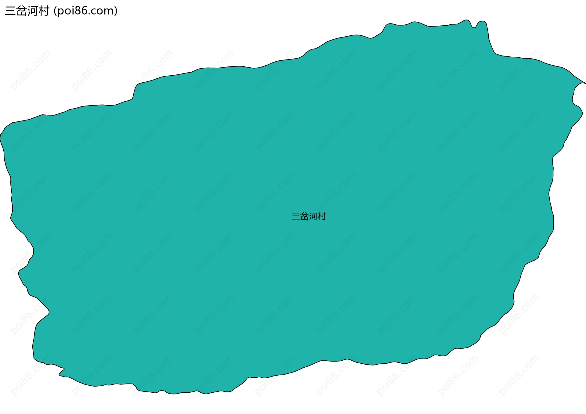 三岔河村边界地图