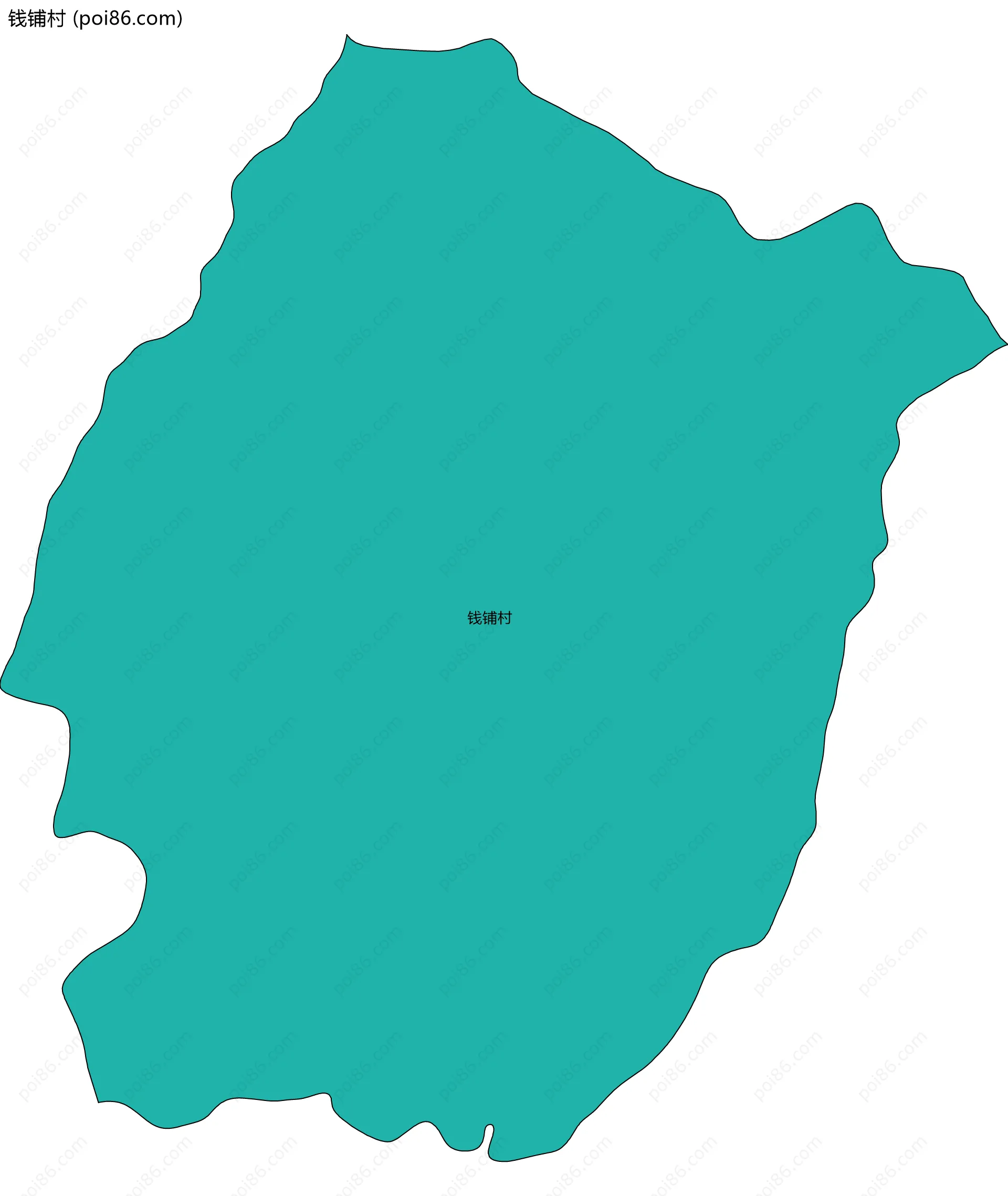 钱铺村边界地图