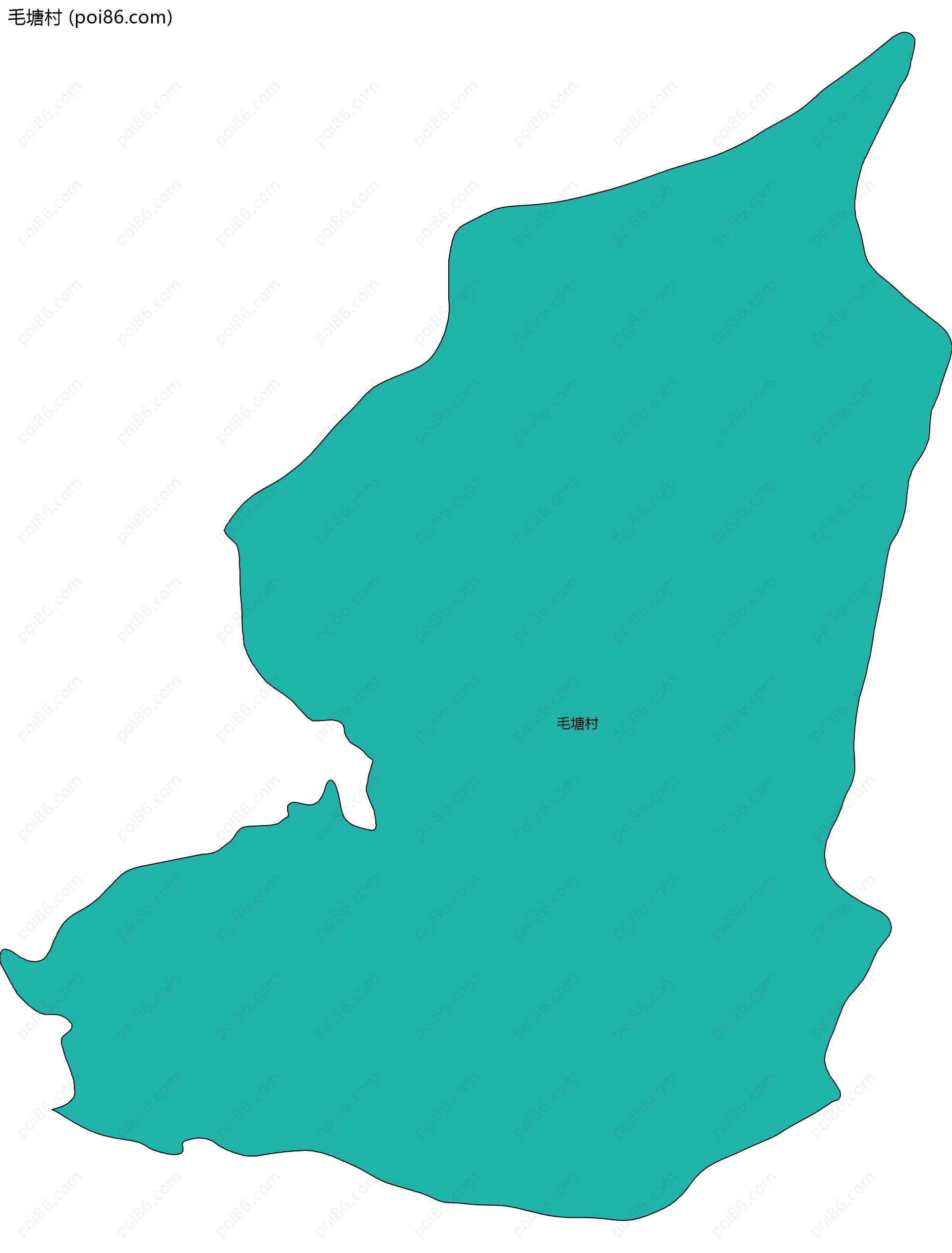 毛塘村边界地图