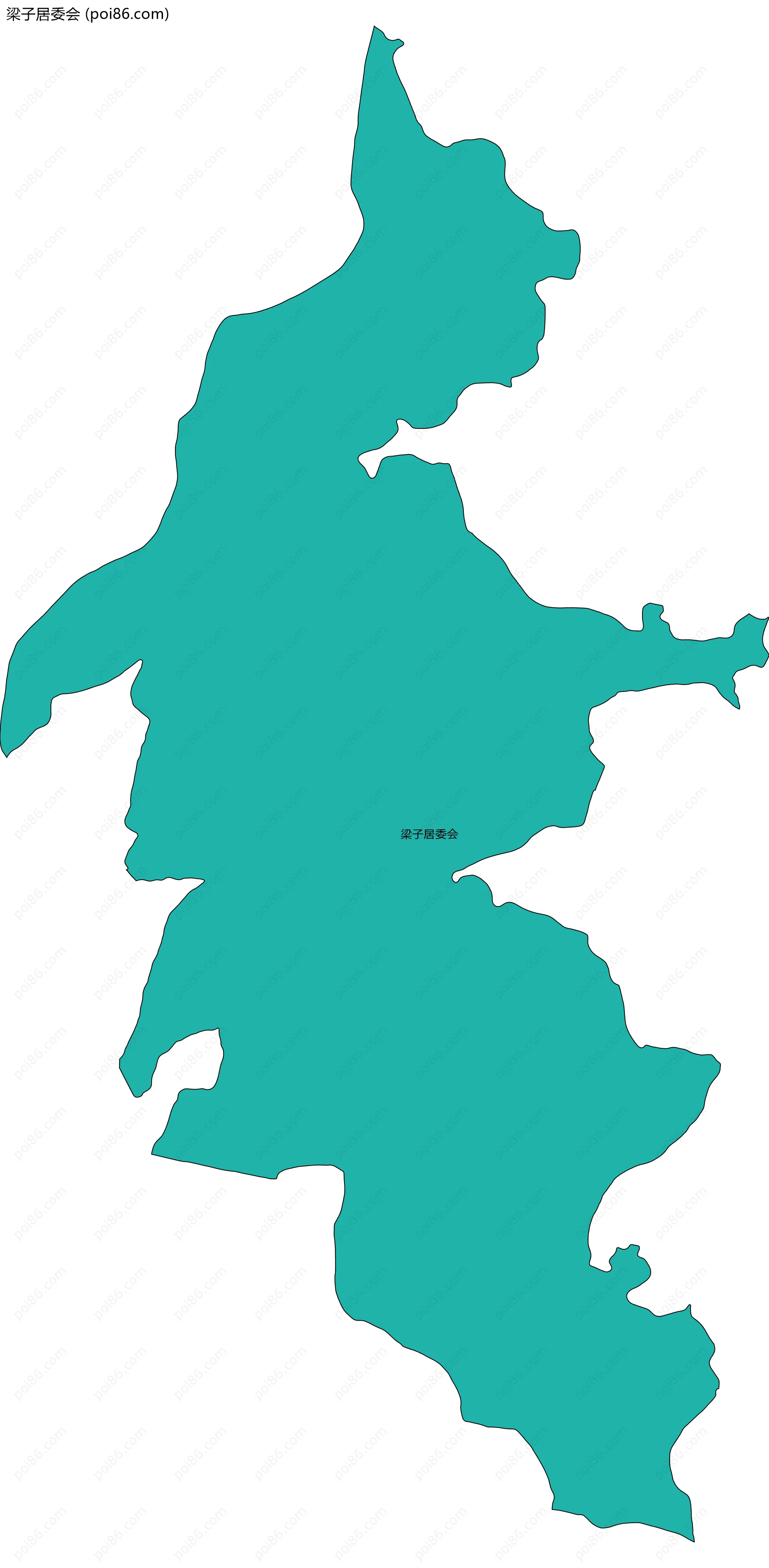 梁子居委会边界地图