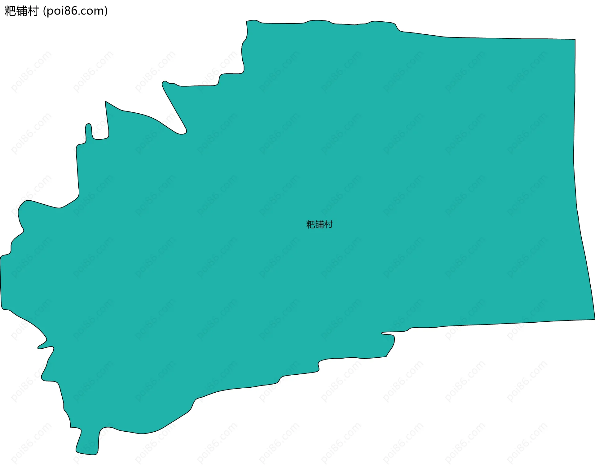 粑铺村边界地图