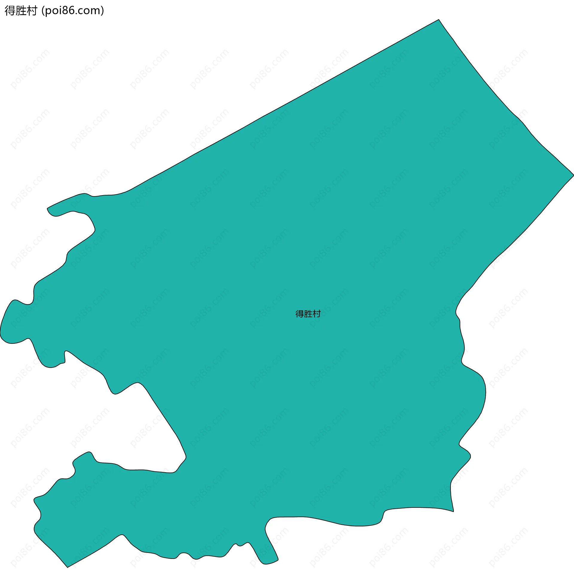 得胜村边界地图