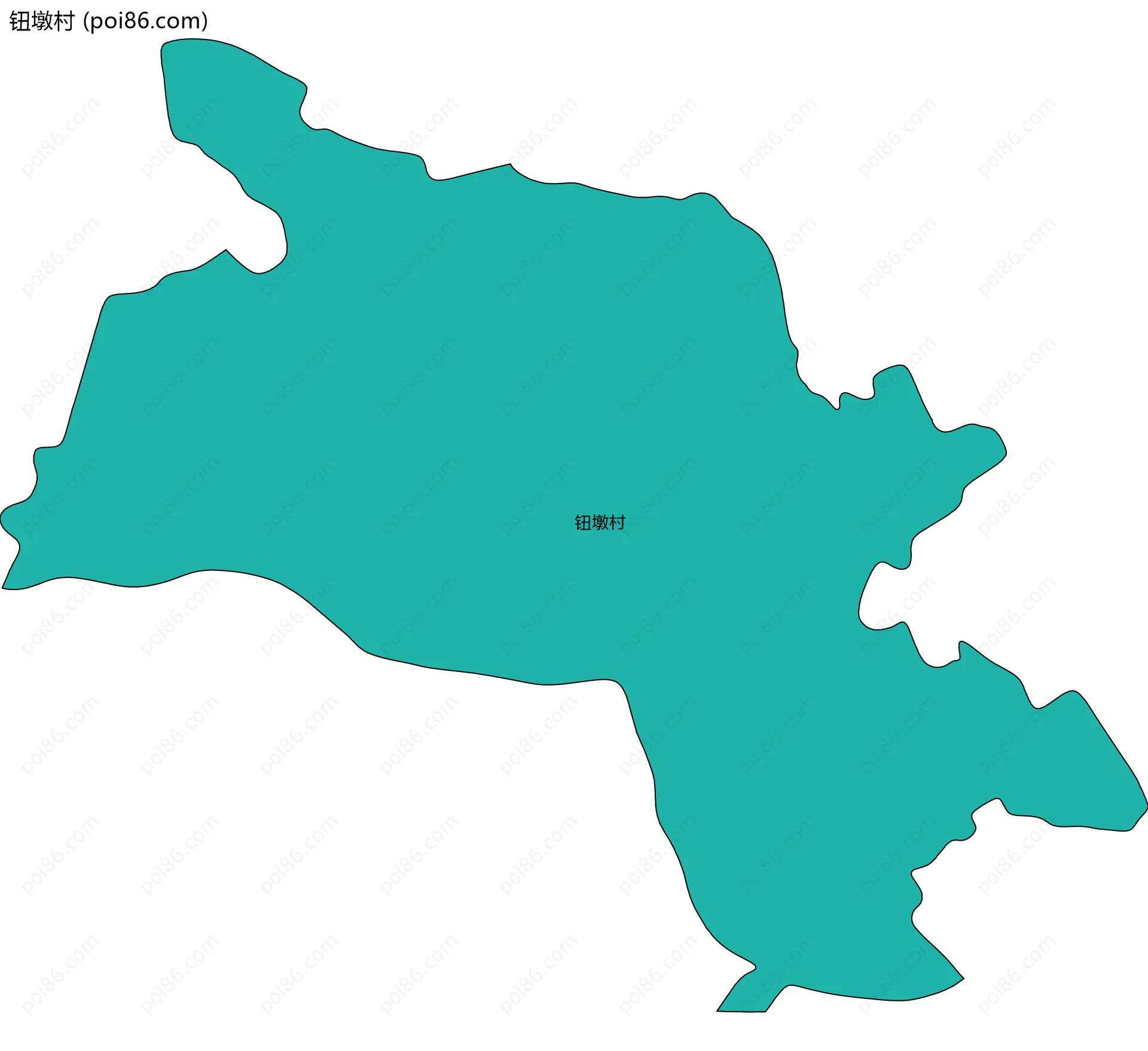 钮墩村边界地图