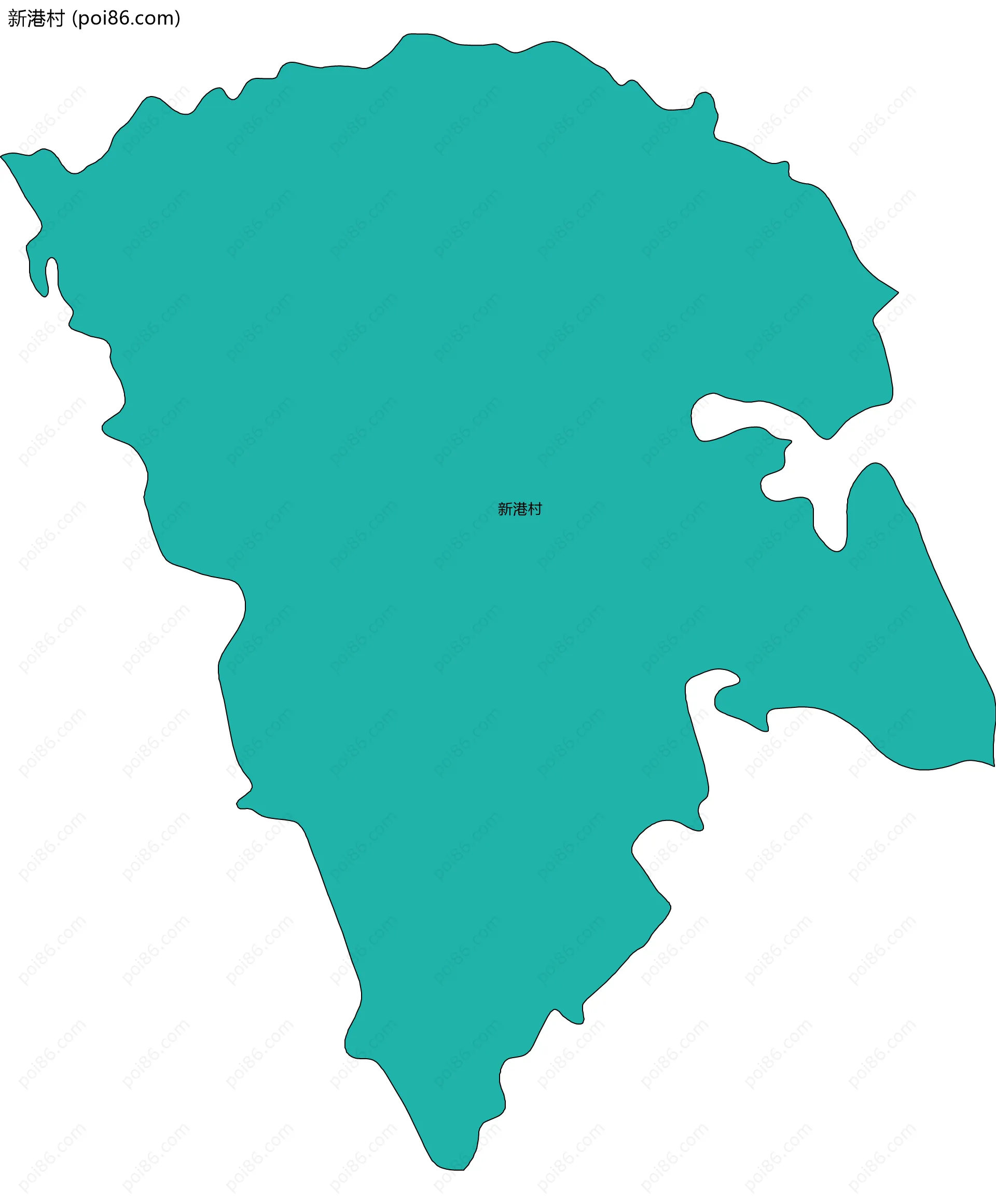 新港村边界地图