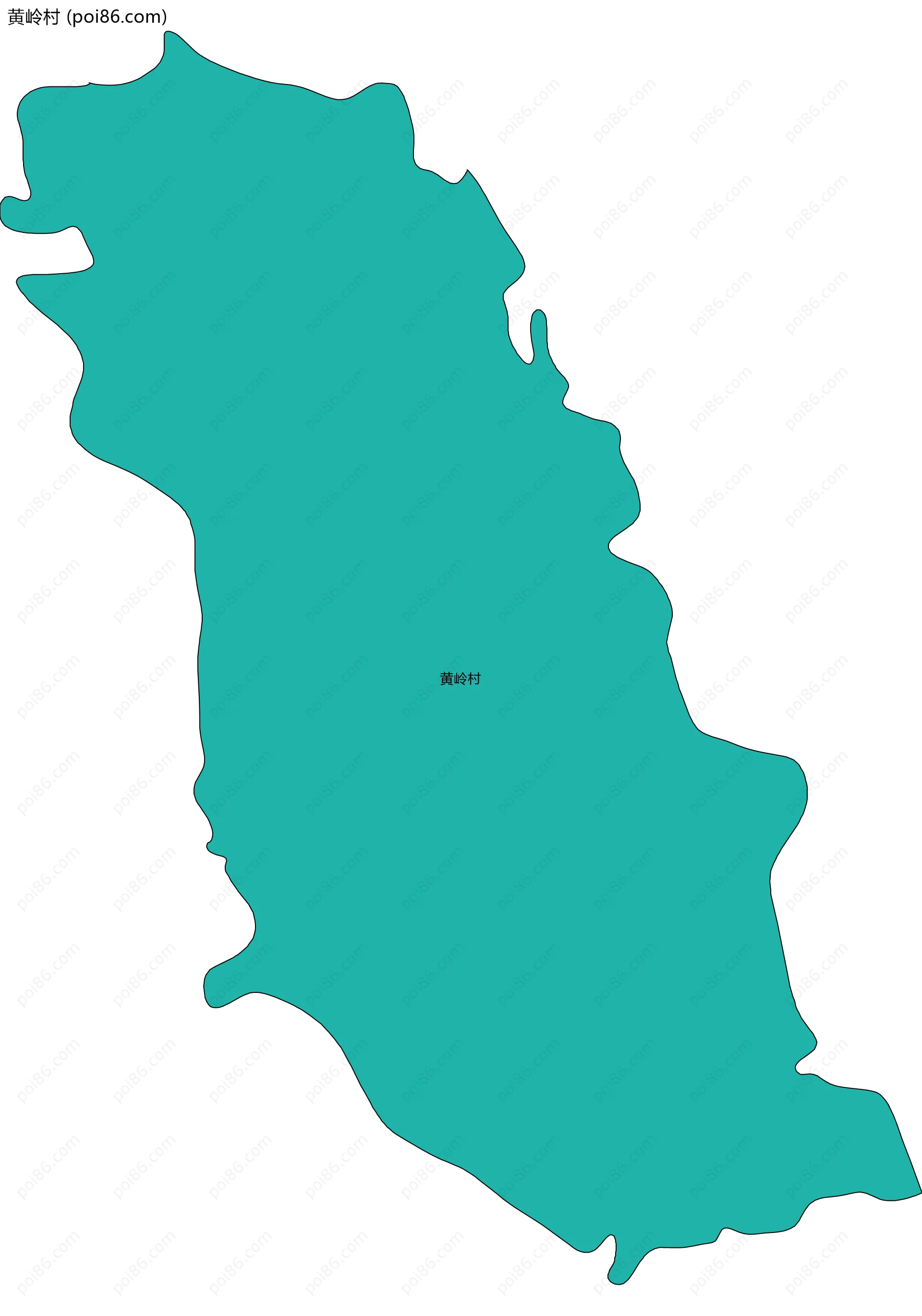 黄岭村边界地图