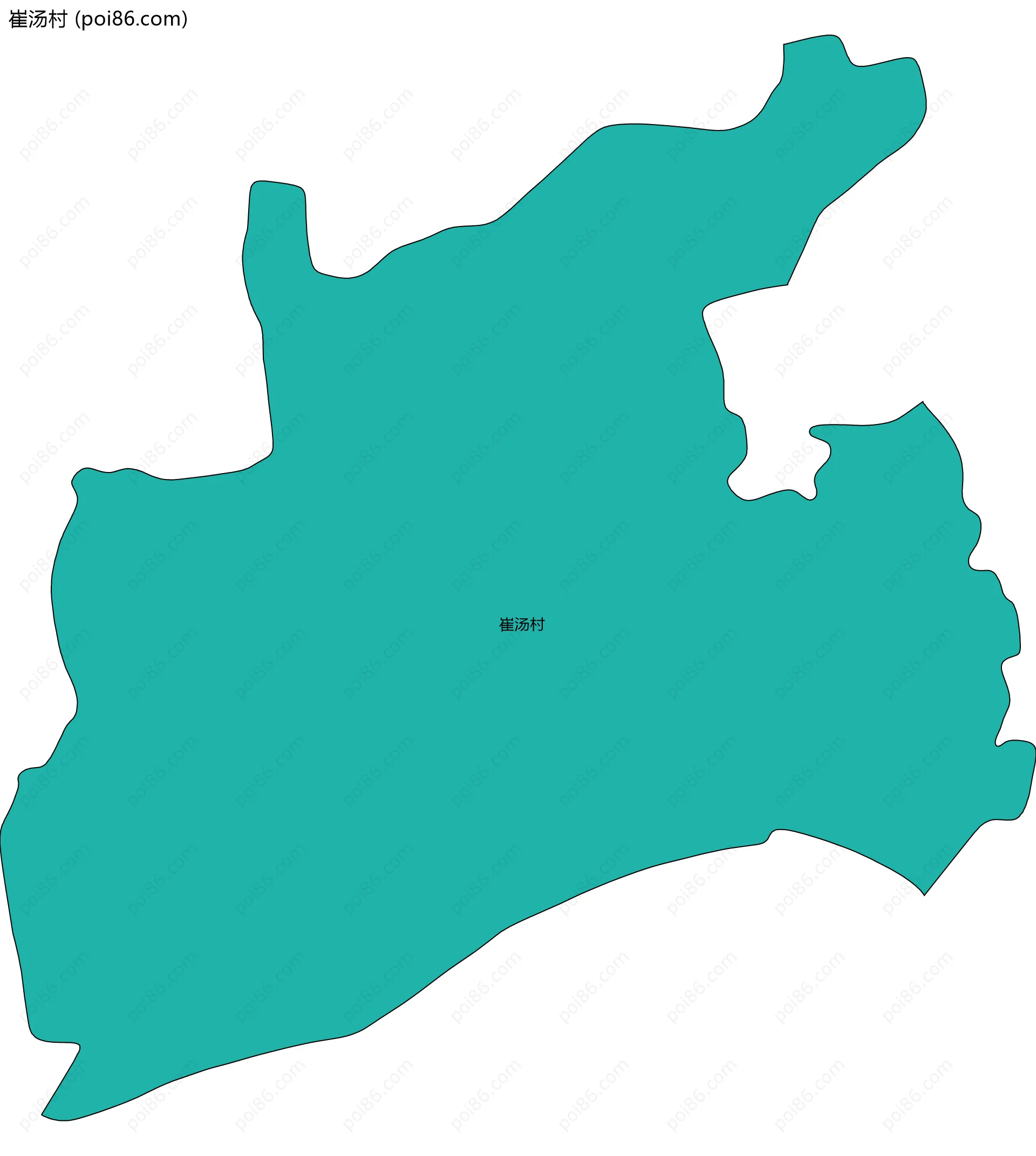 崔汤村边界地图