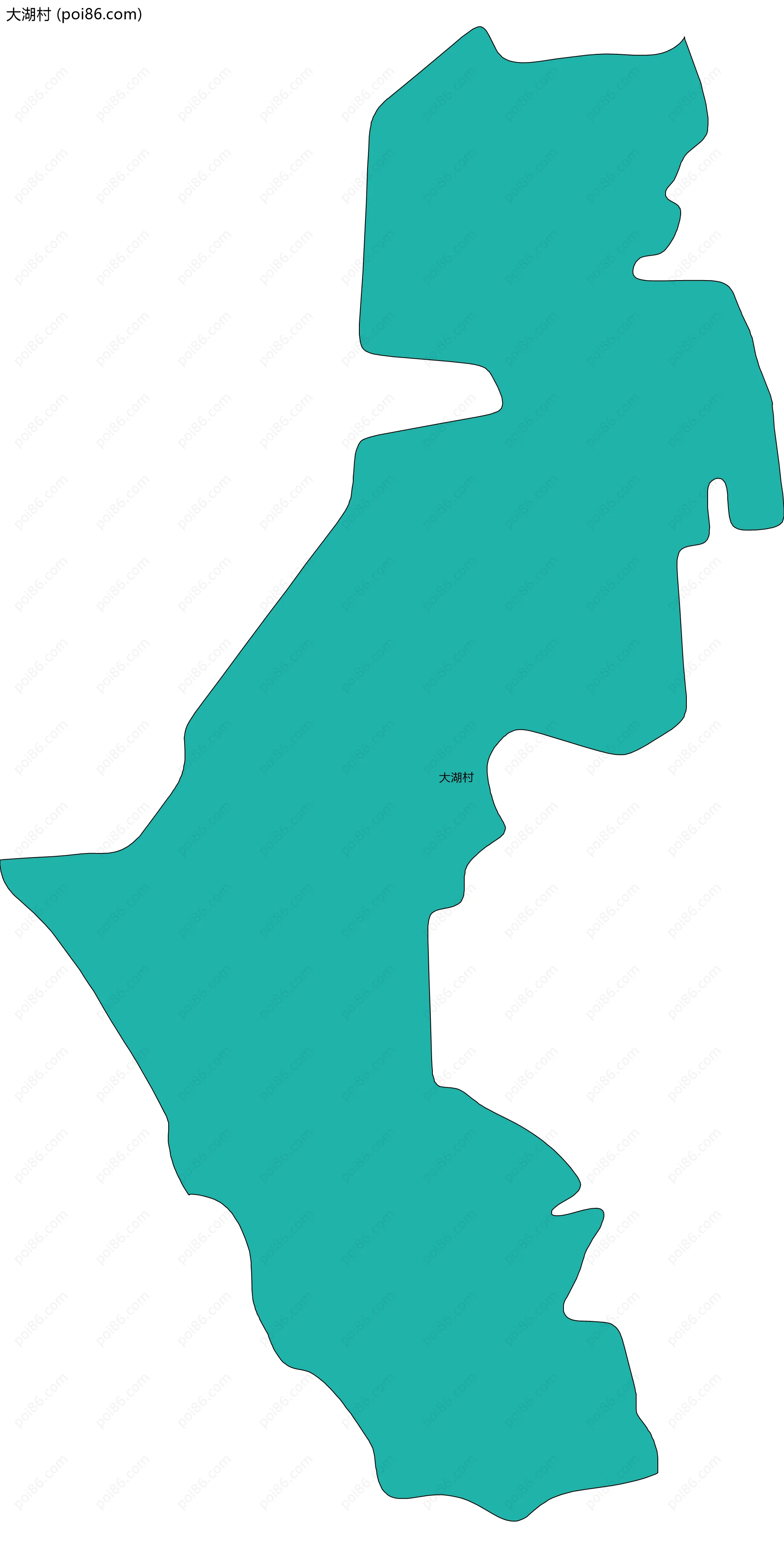 大湖村边界地图