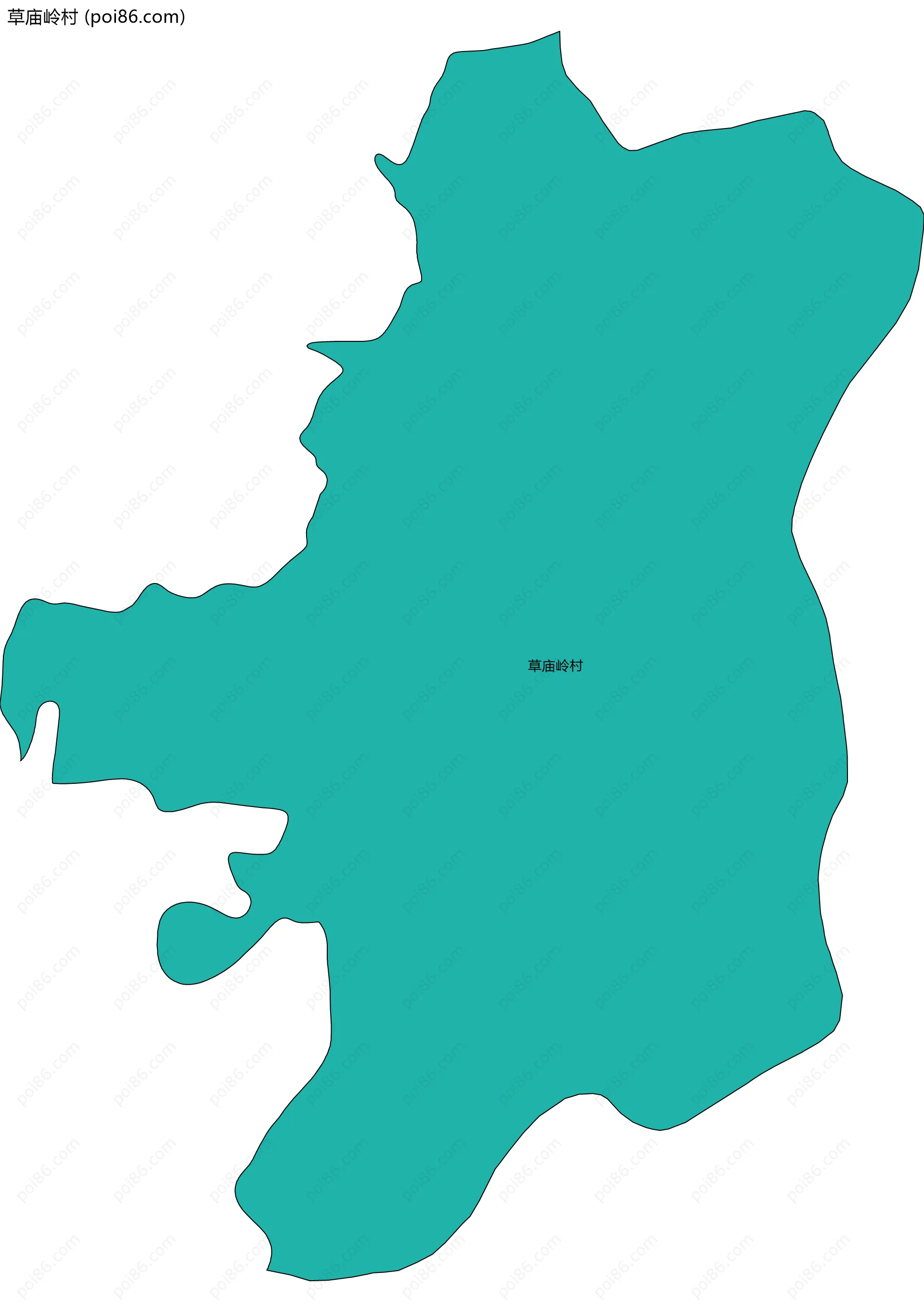 草庙岭村边界地图