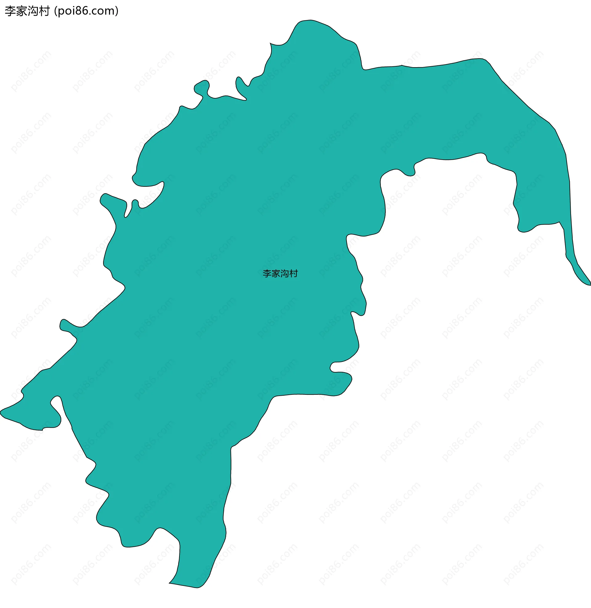 李家沟村边界地图
