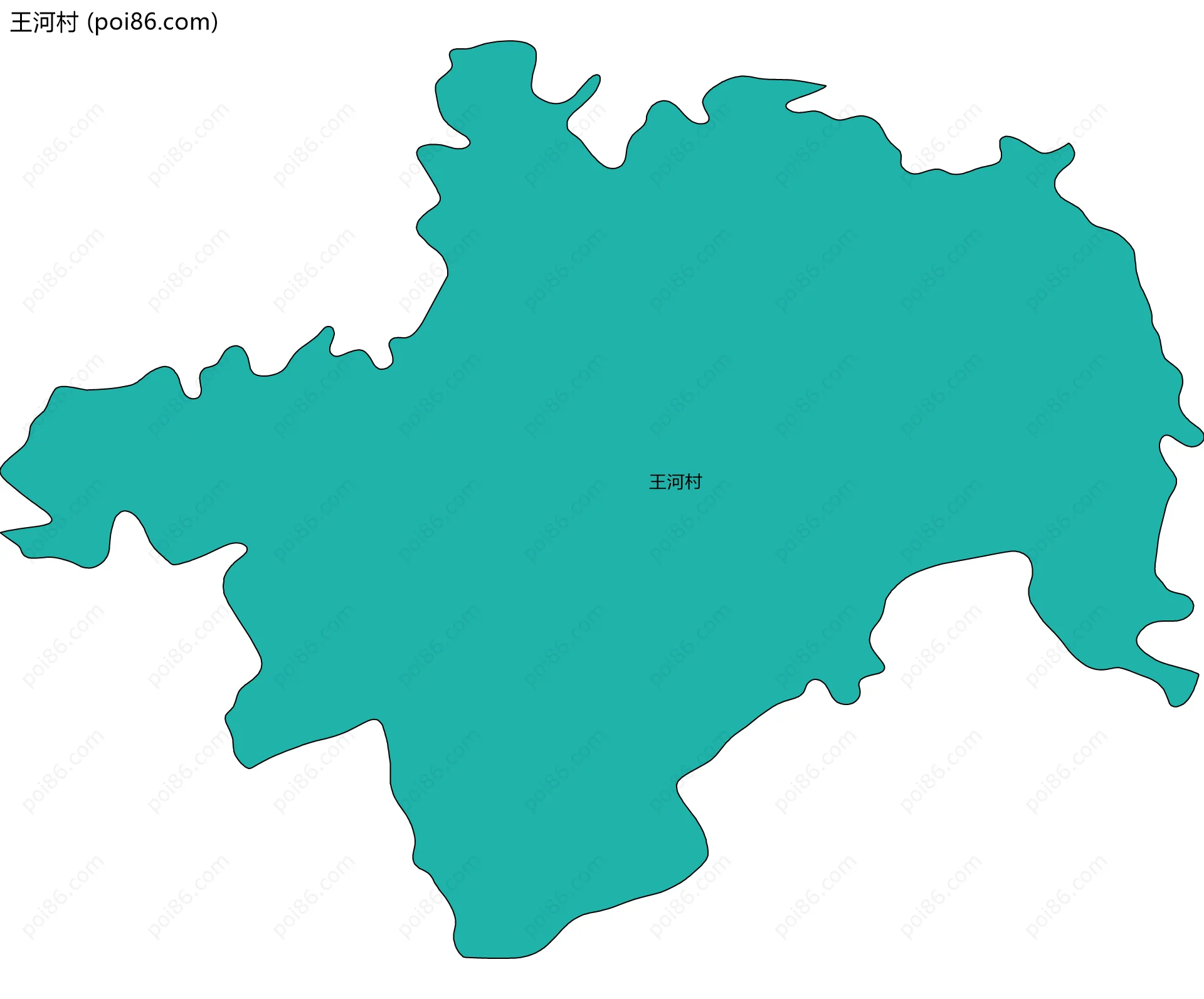 王河村边界地图