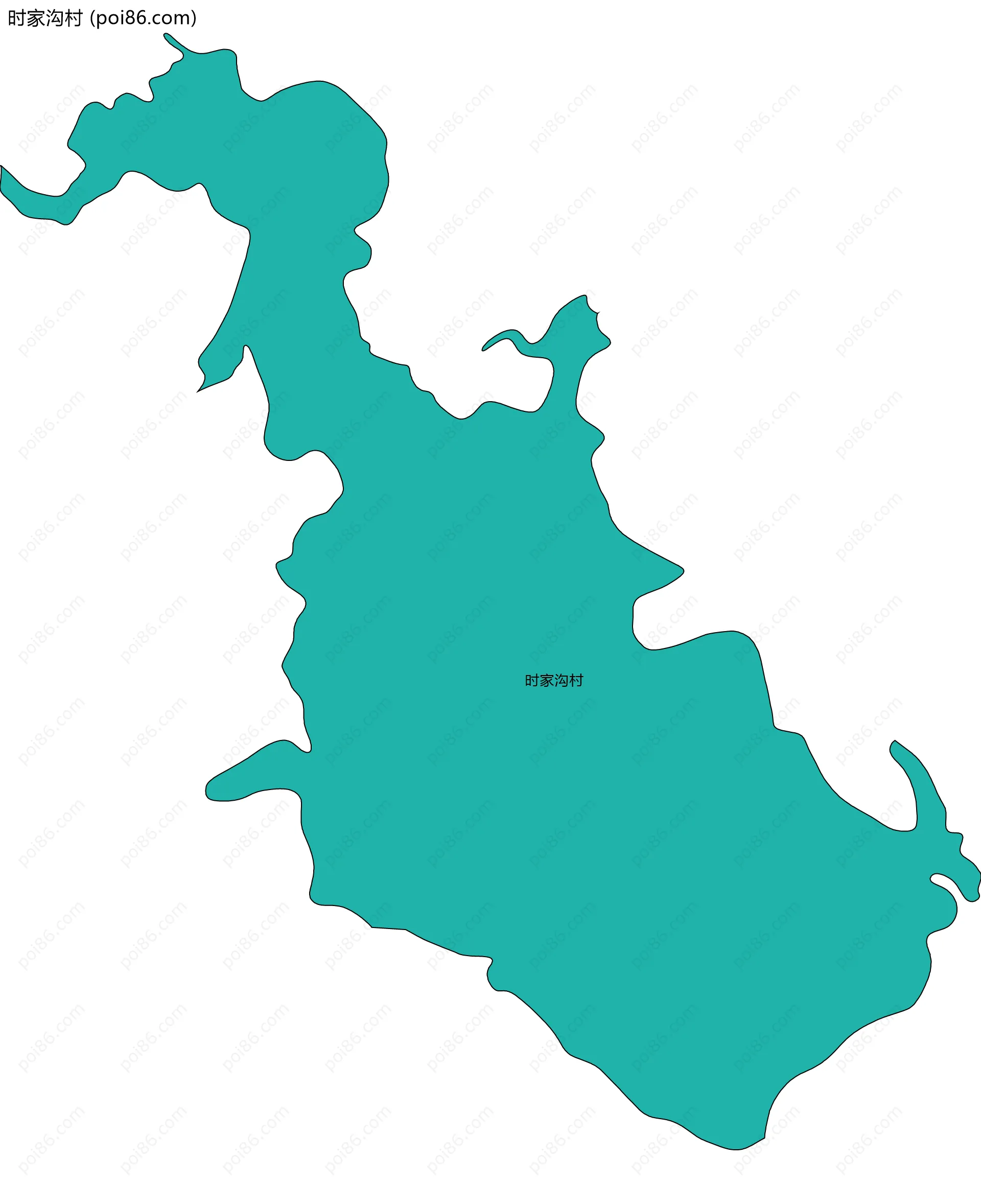 时家沟村边界地图