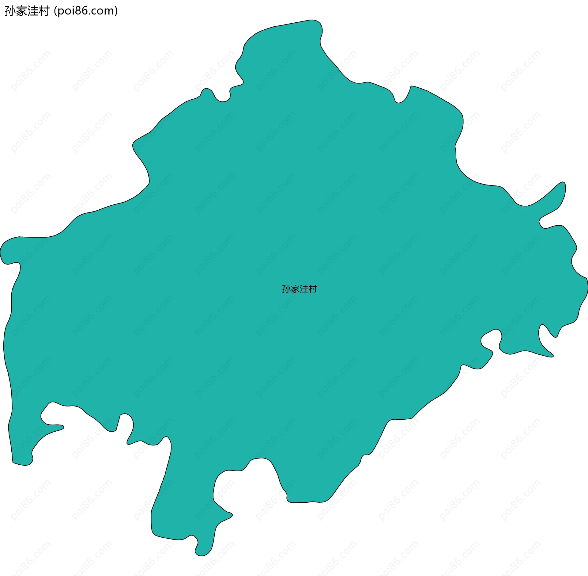 孙家洼村边界地图
