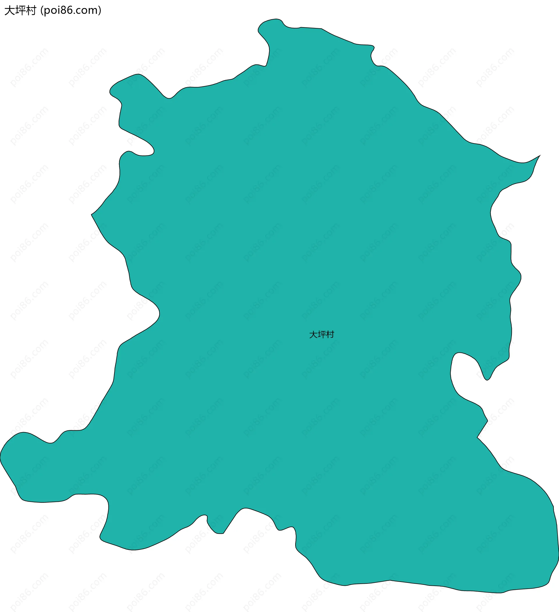 大坪村边界地图