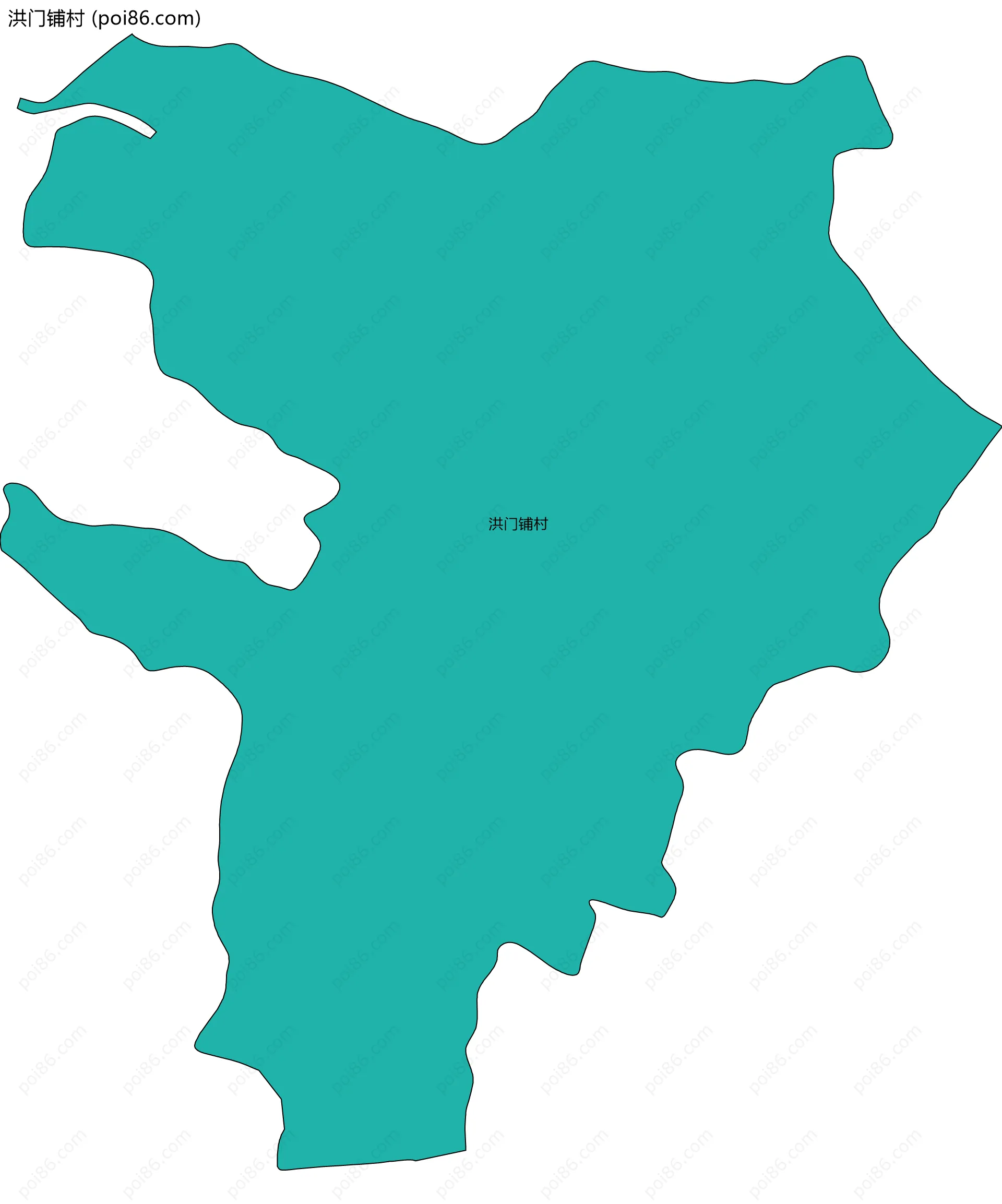 洪门铺村边界地图