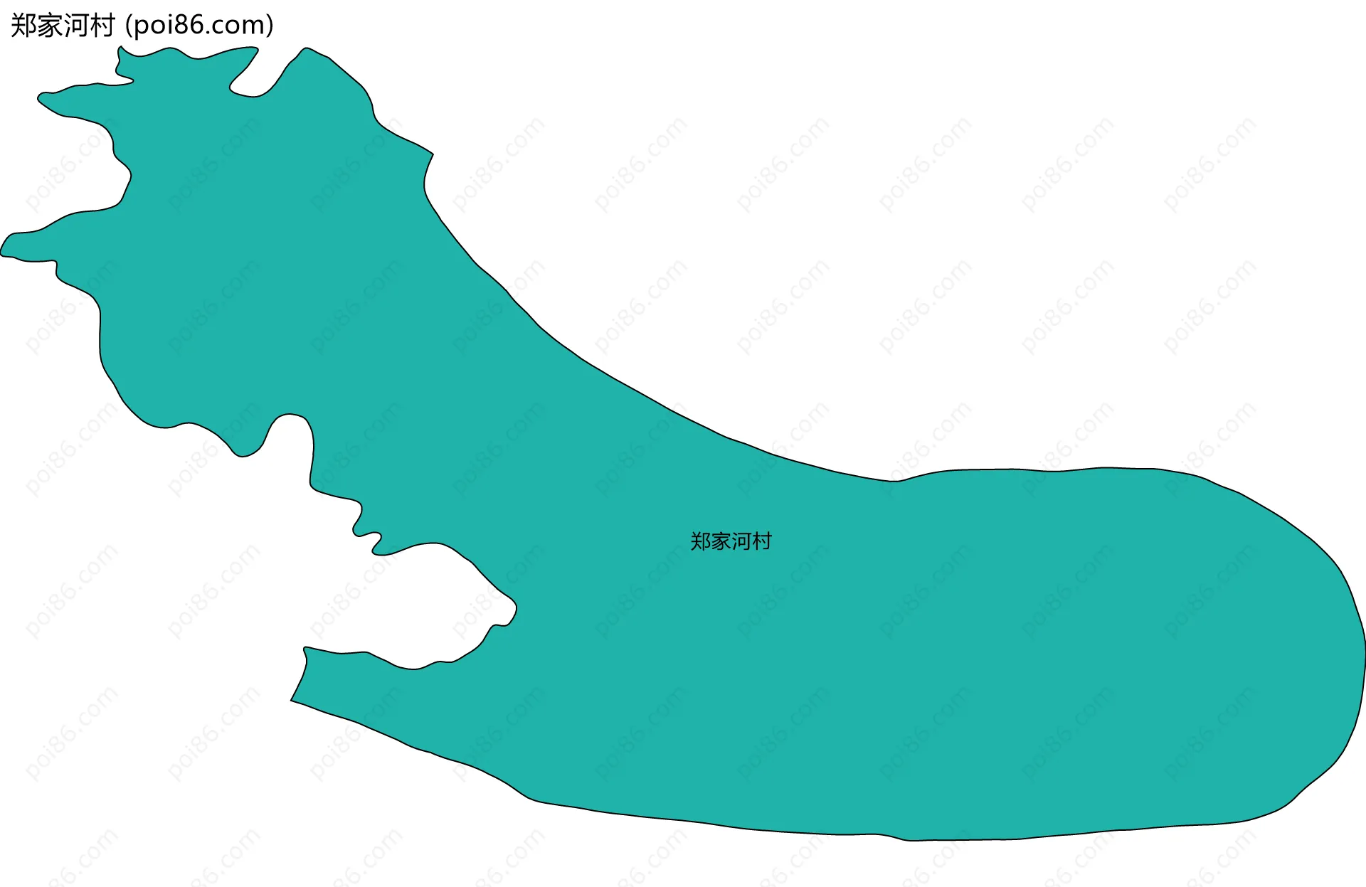 郑家河村边界地图