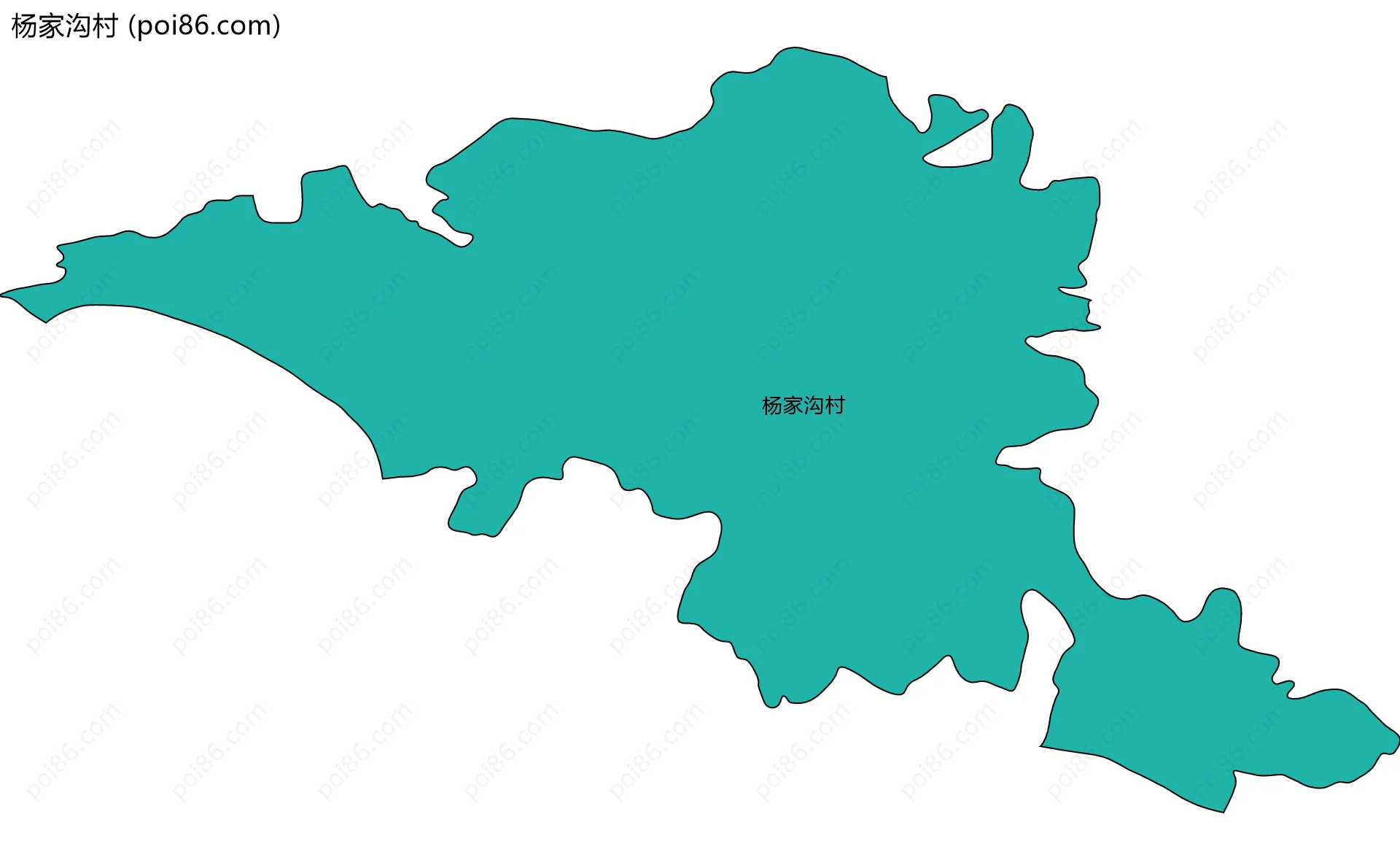 杨家沟村边界地图