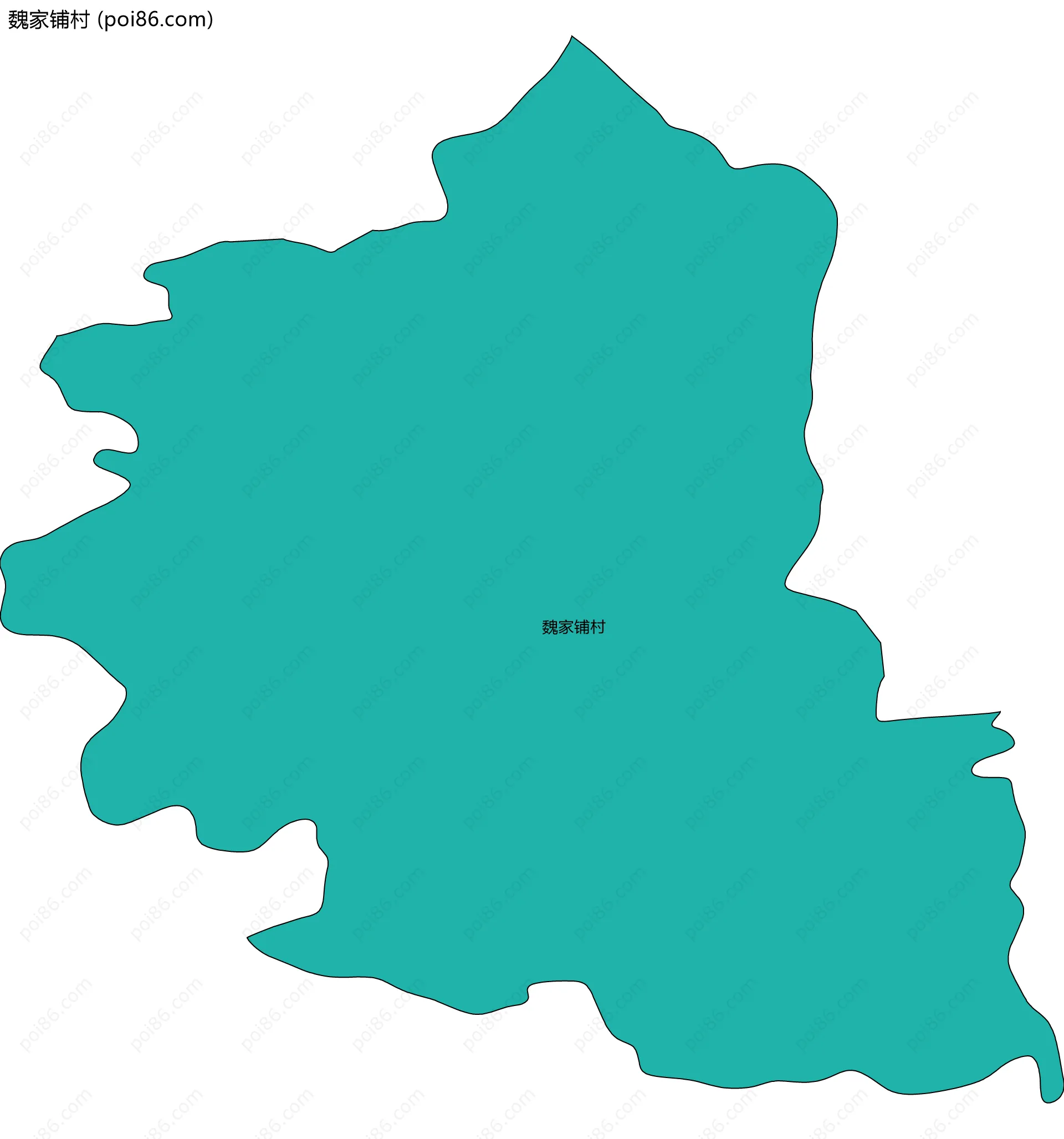 魏家铺村边界地图