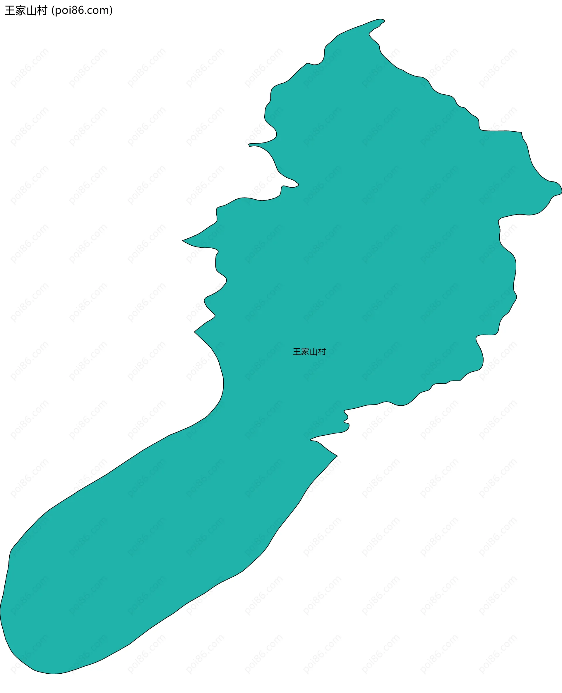 王家山村边界地图