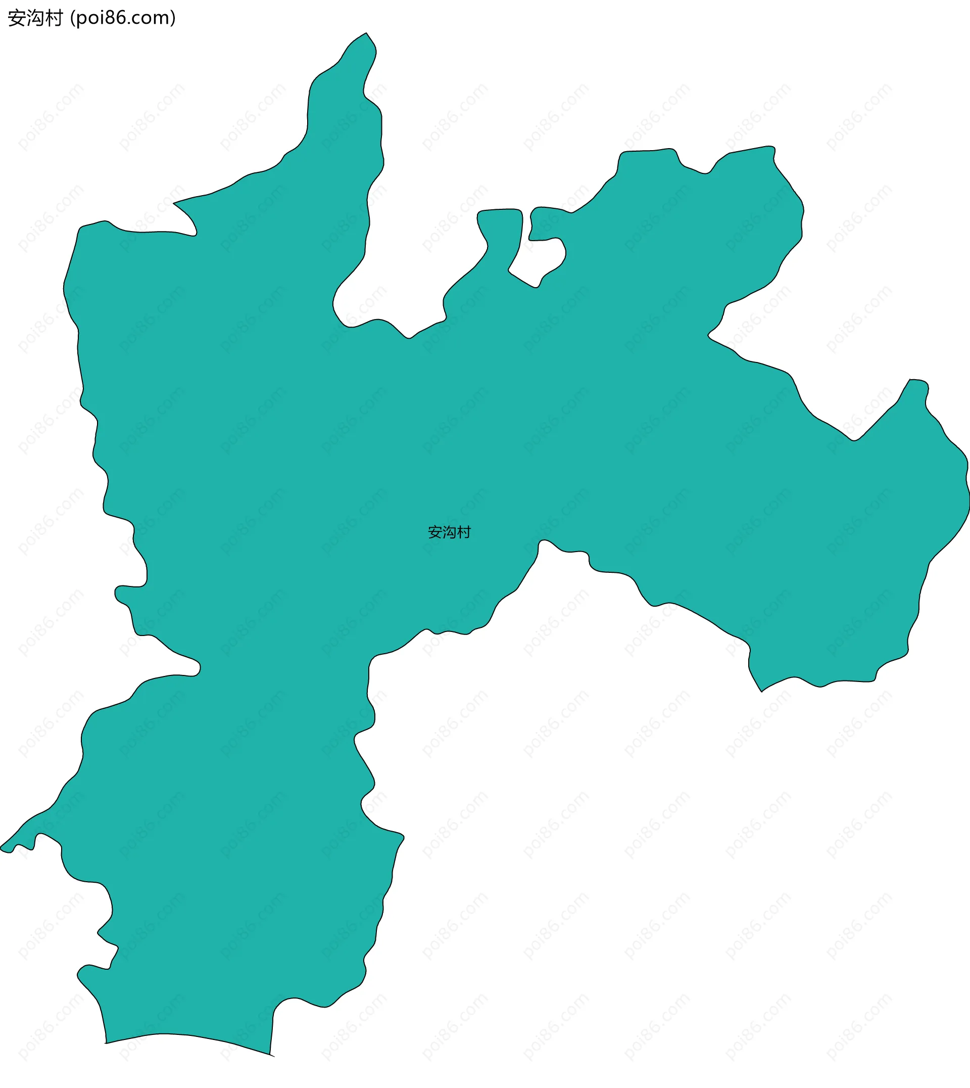 安沟村边界地图