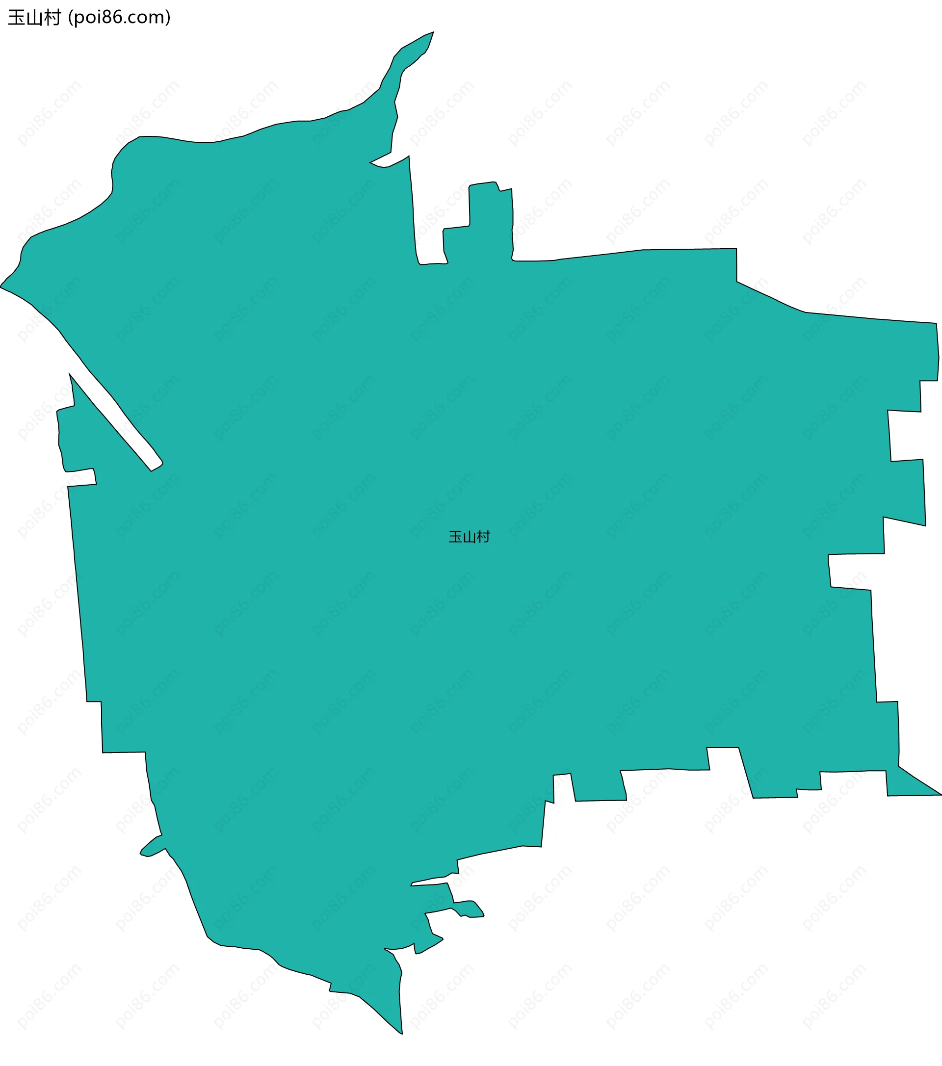 玉山村边界地图