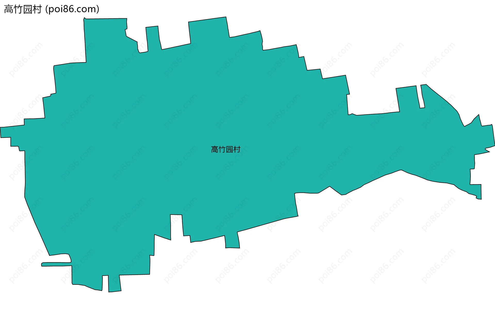 高竹园村边界地图