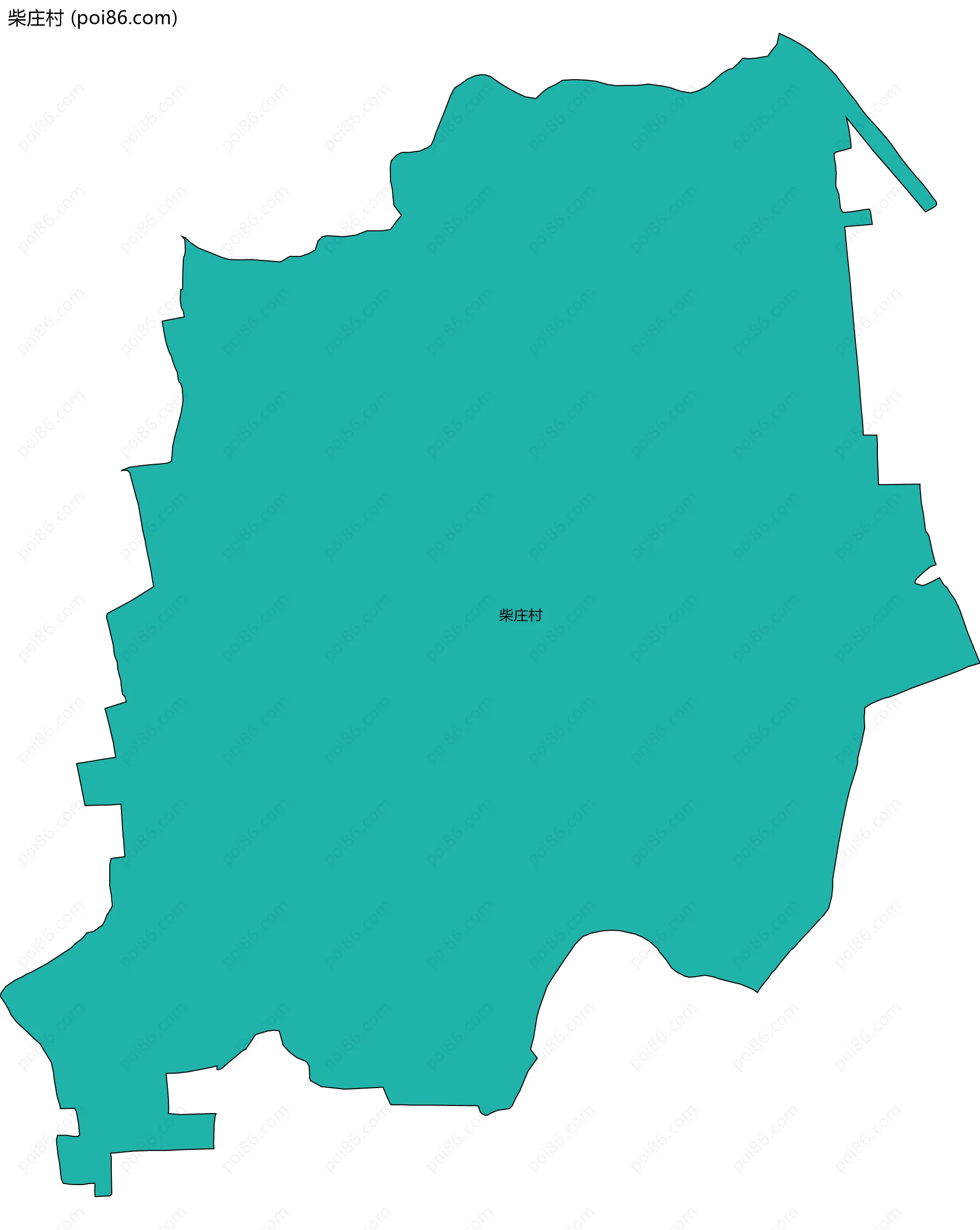 柴庄村边界地图