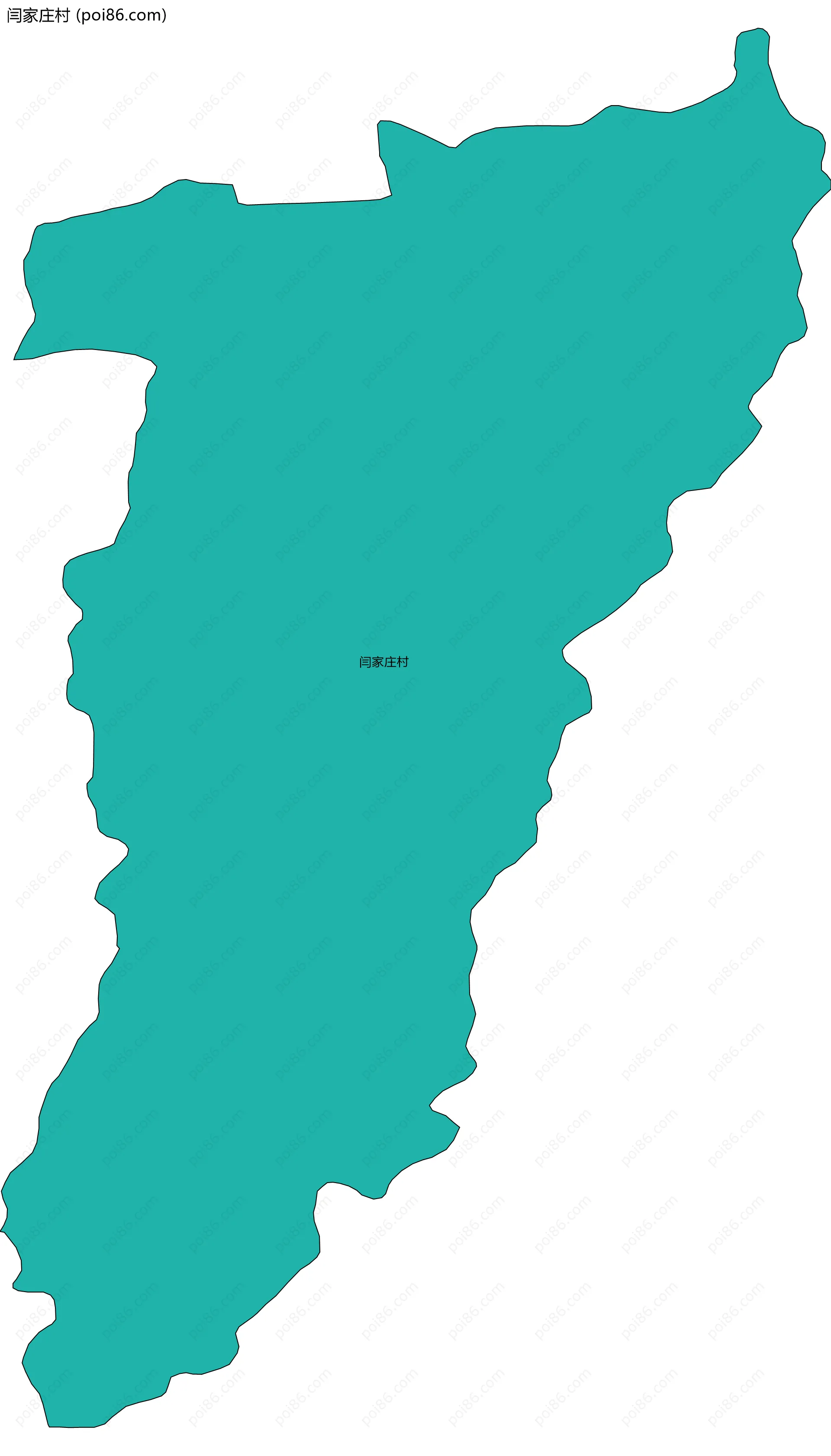 闫家庄村边界地图