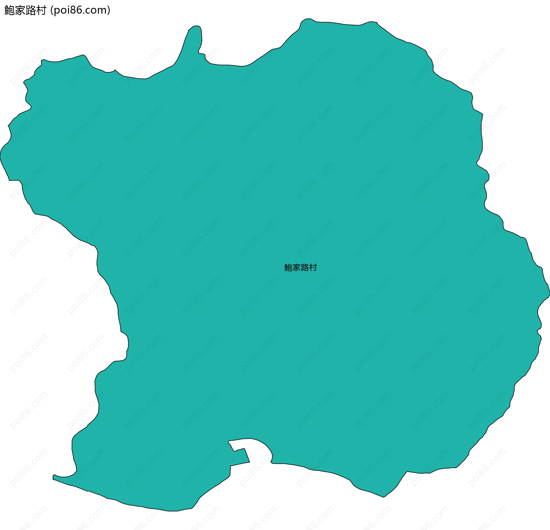 鲍家路村边界地图