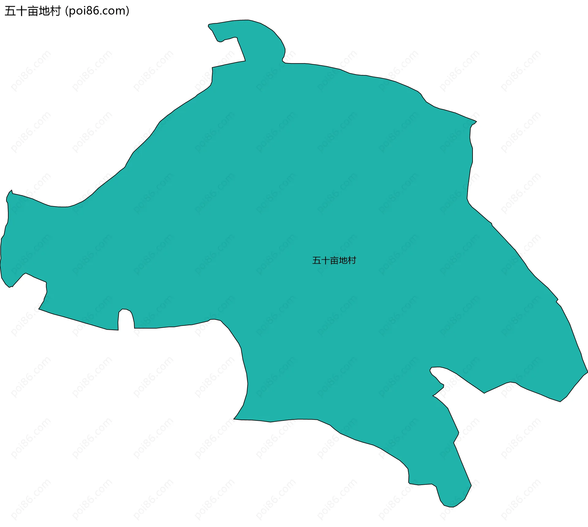 五十亩地村边界地图