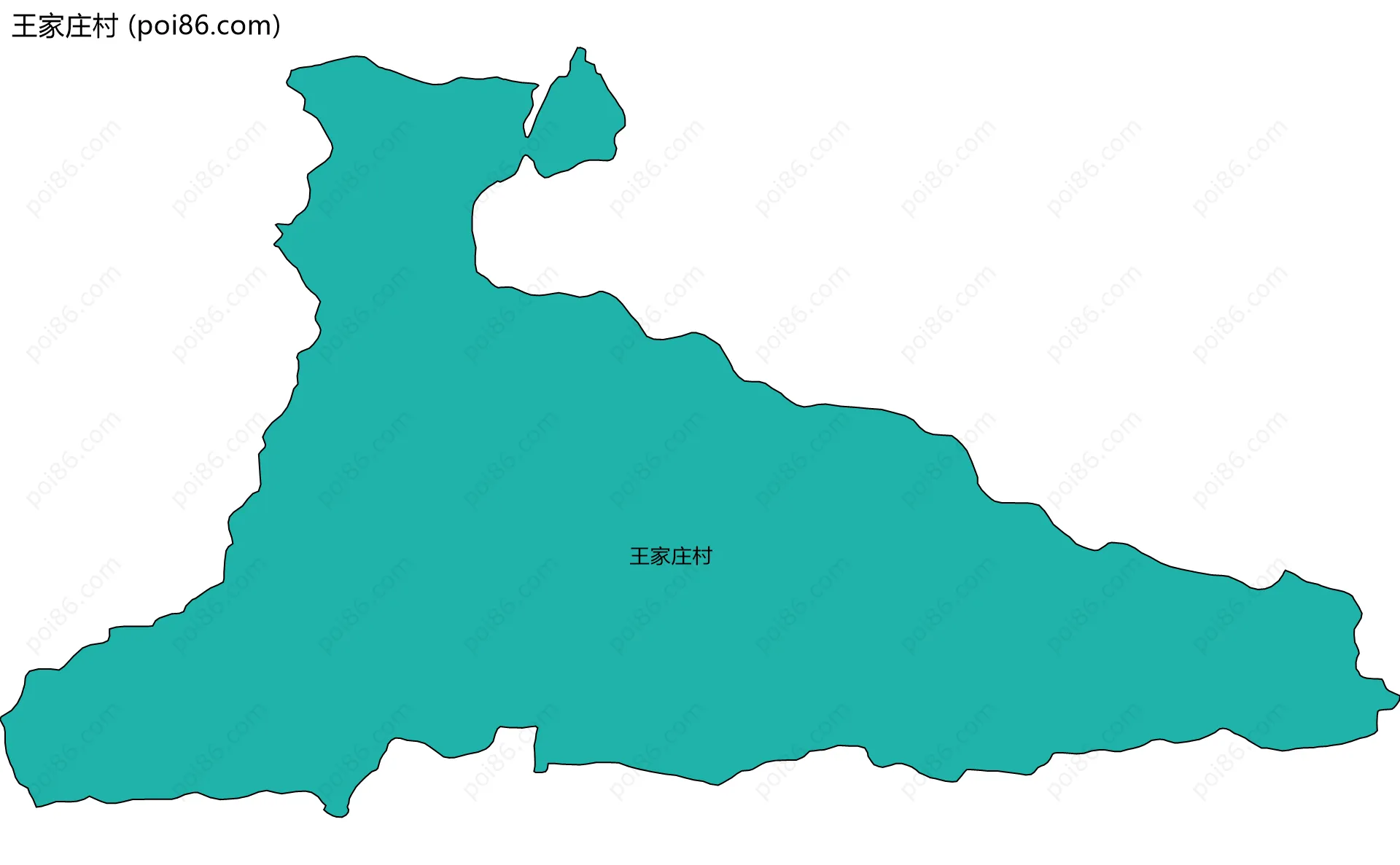 王家庄村边界地图