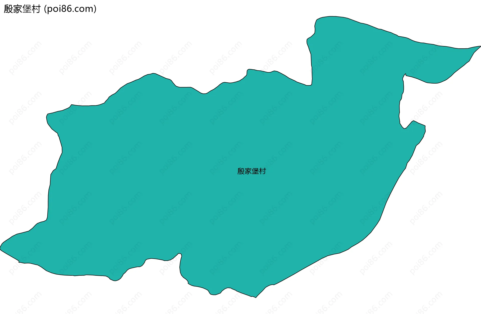 殷家堡村边界地图