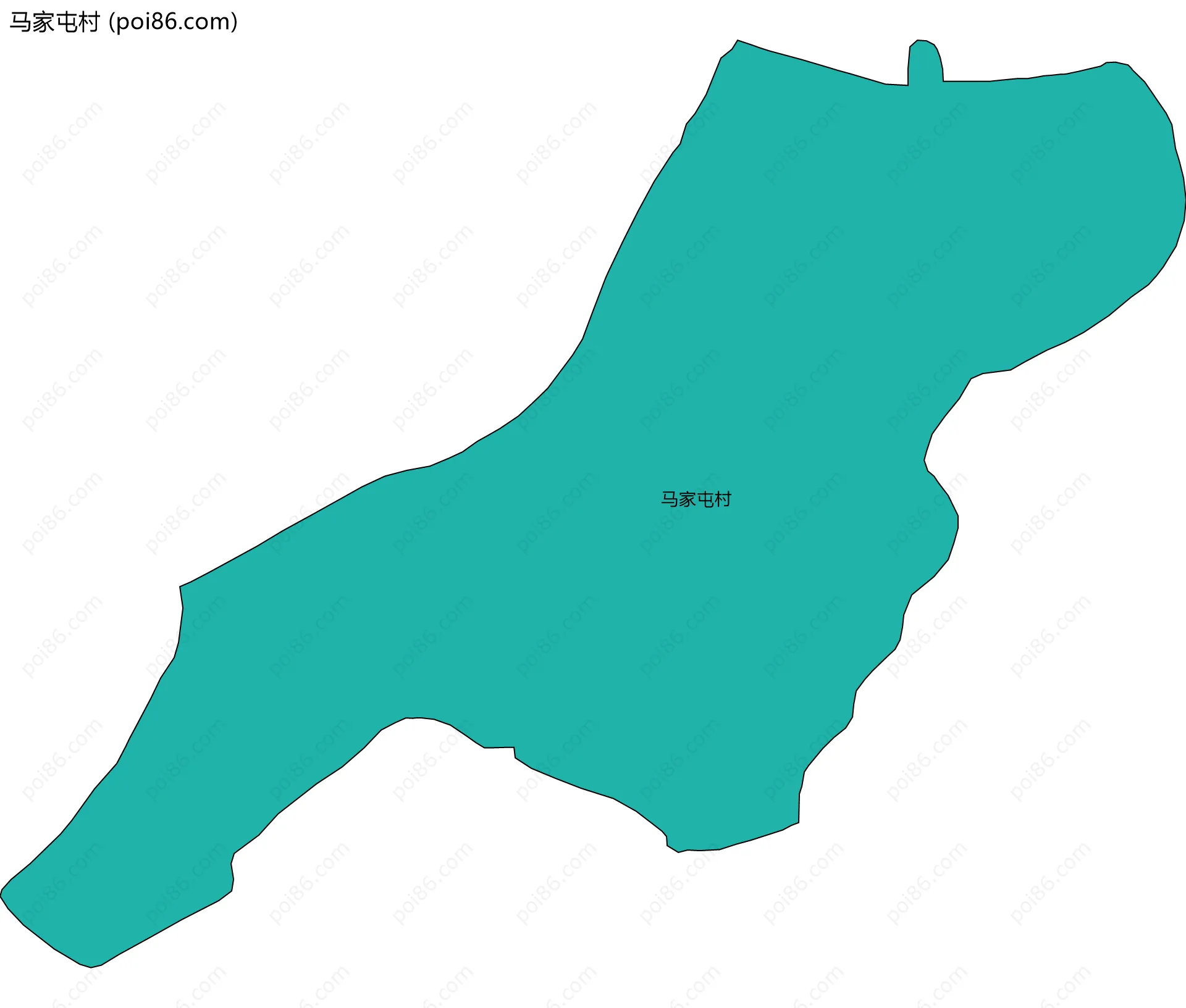 马家屯村边界地图
