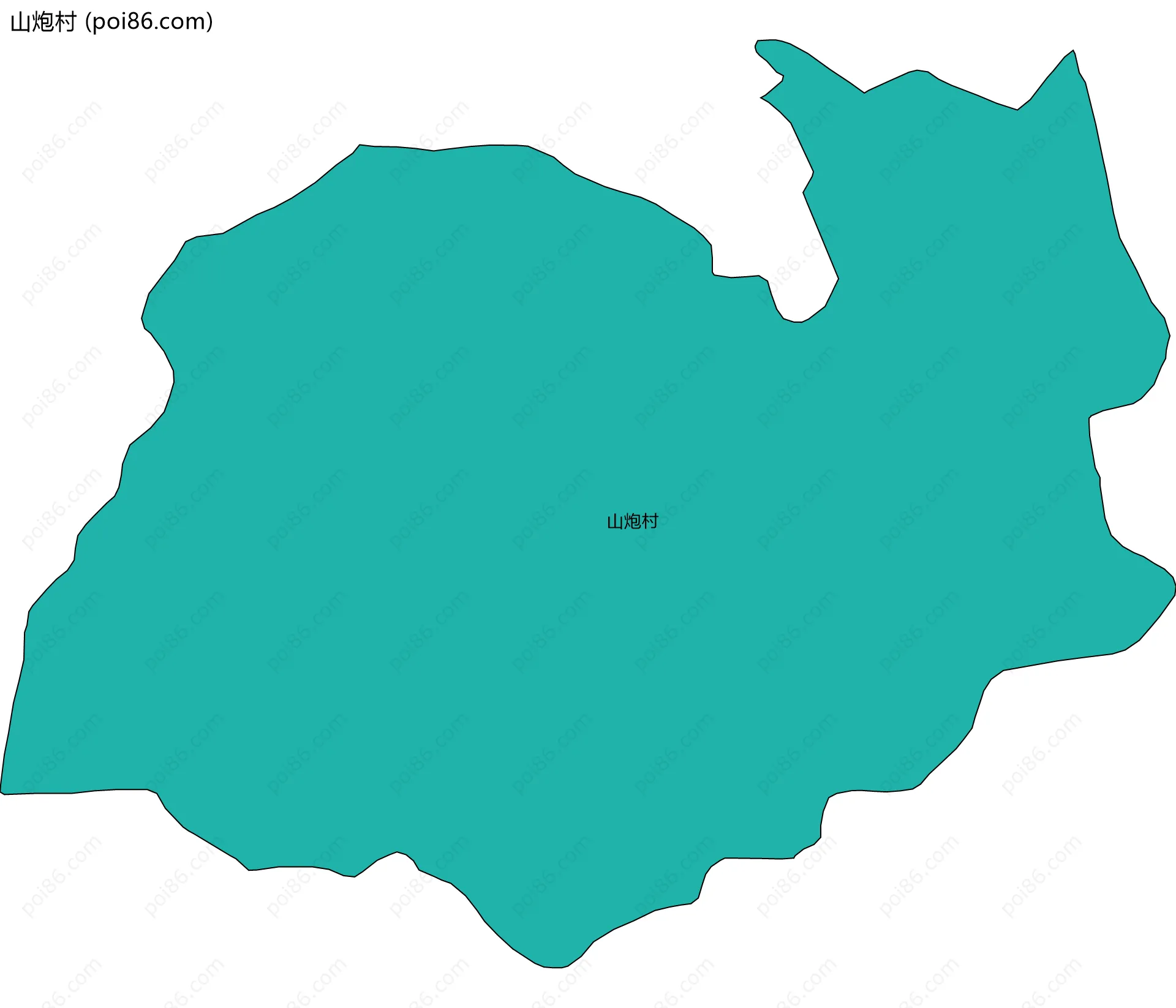 山炮村边界地图