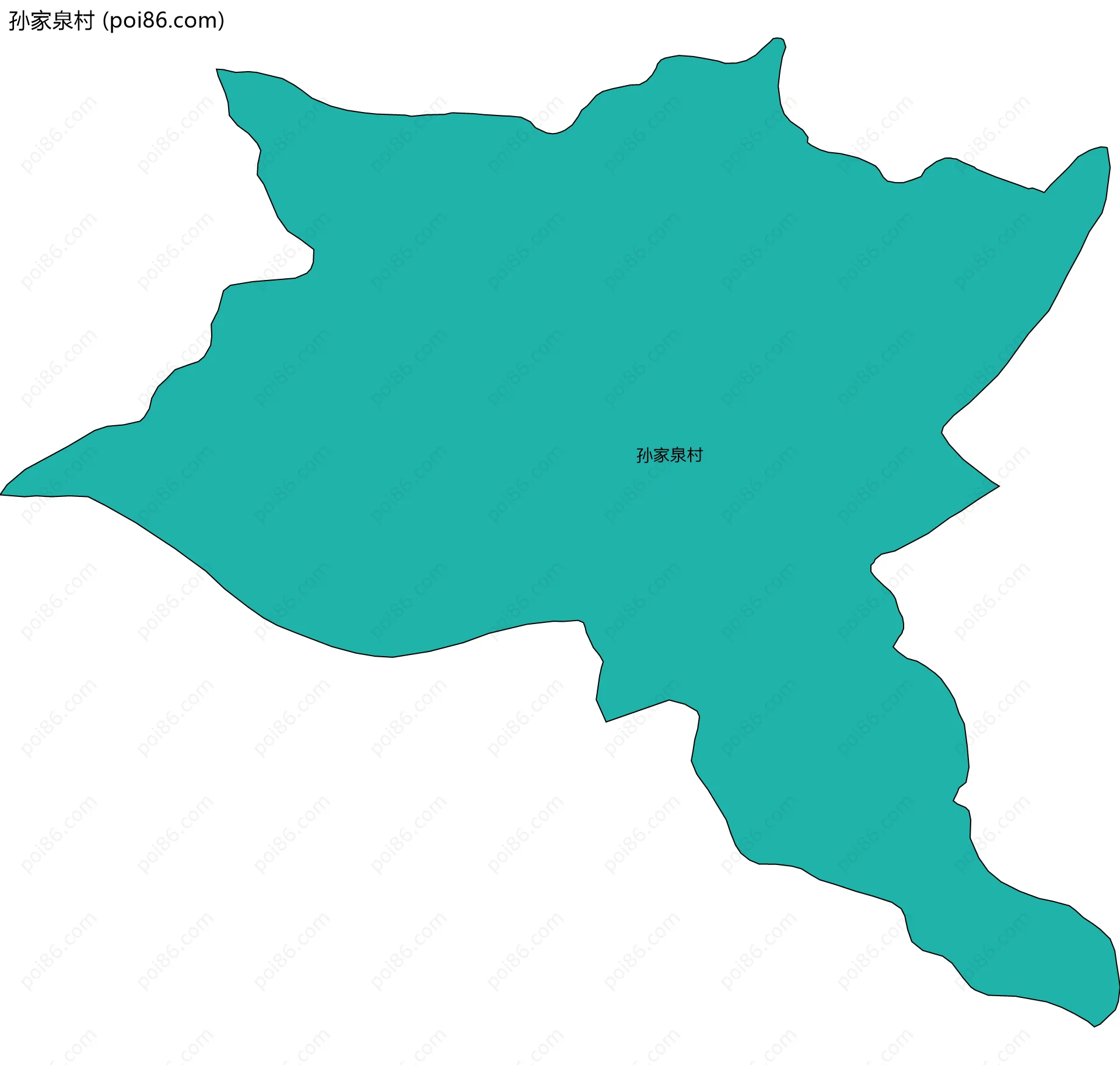 孙家泉村边界地图