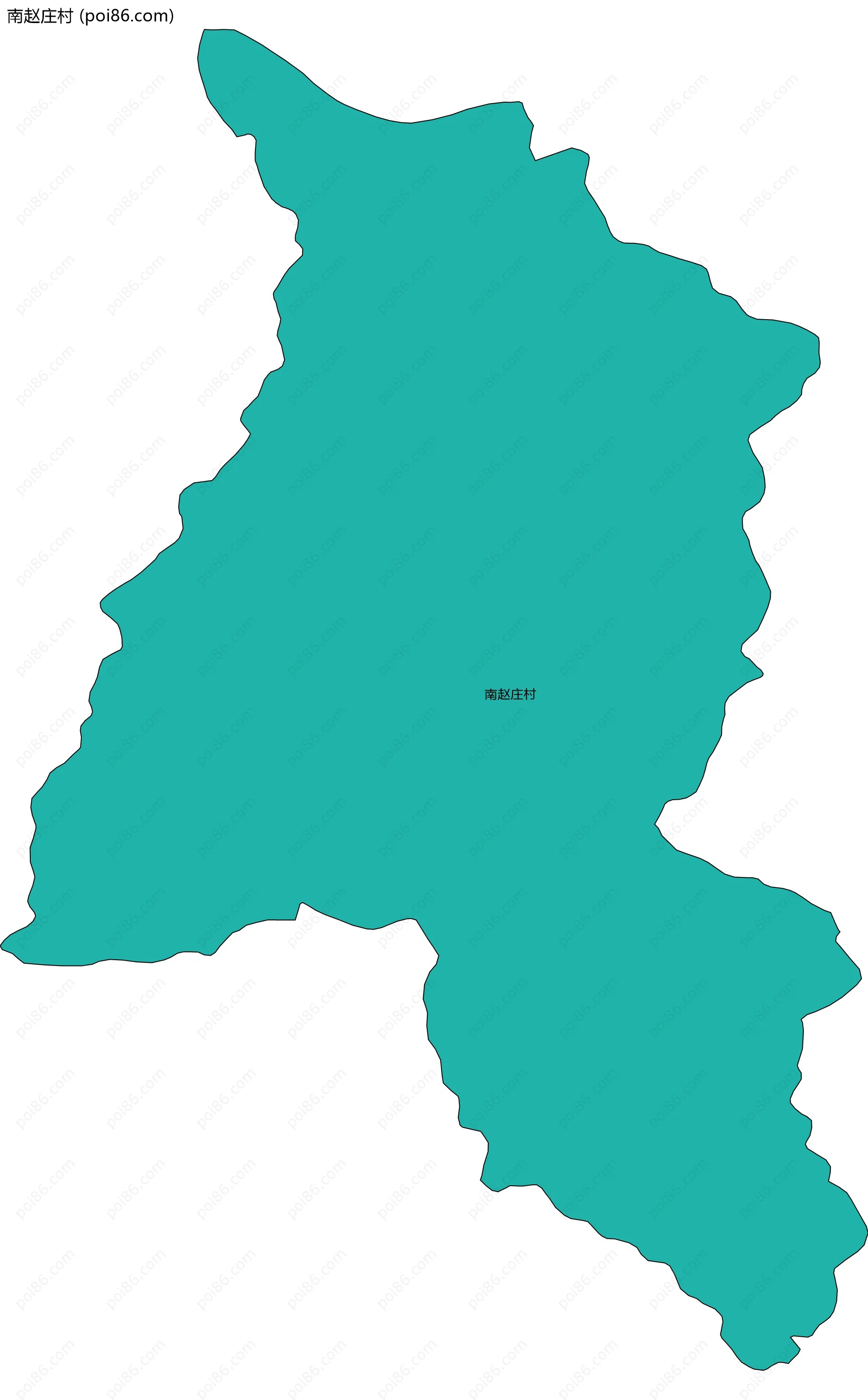 南赵庄村边界地图