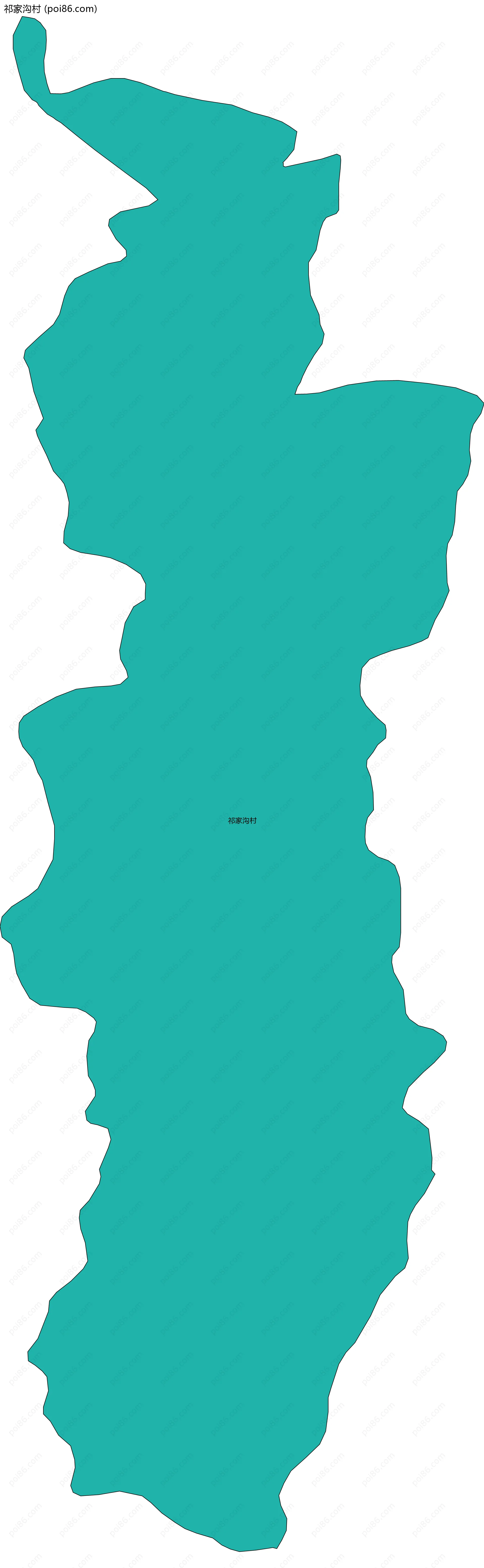 祁家沟村边界地图