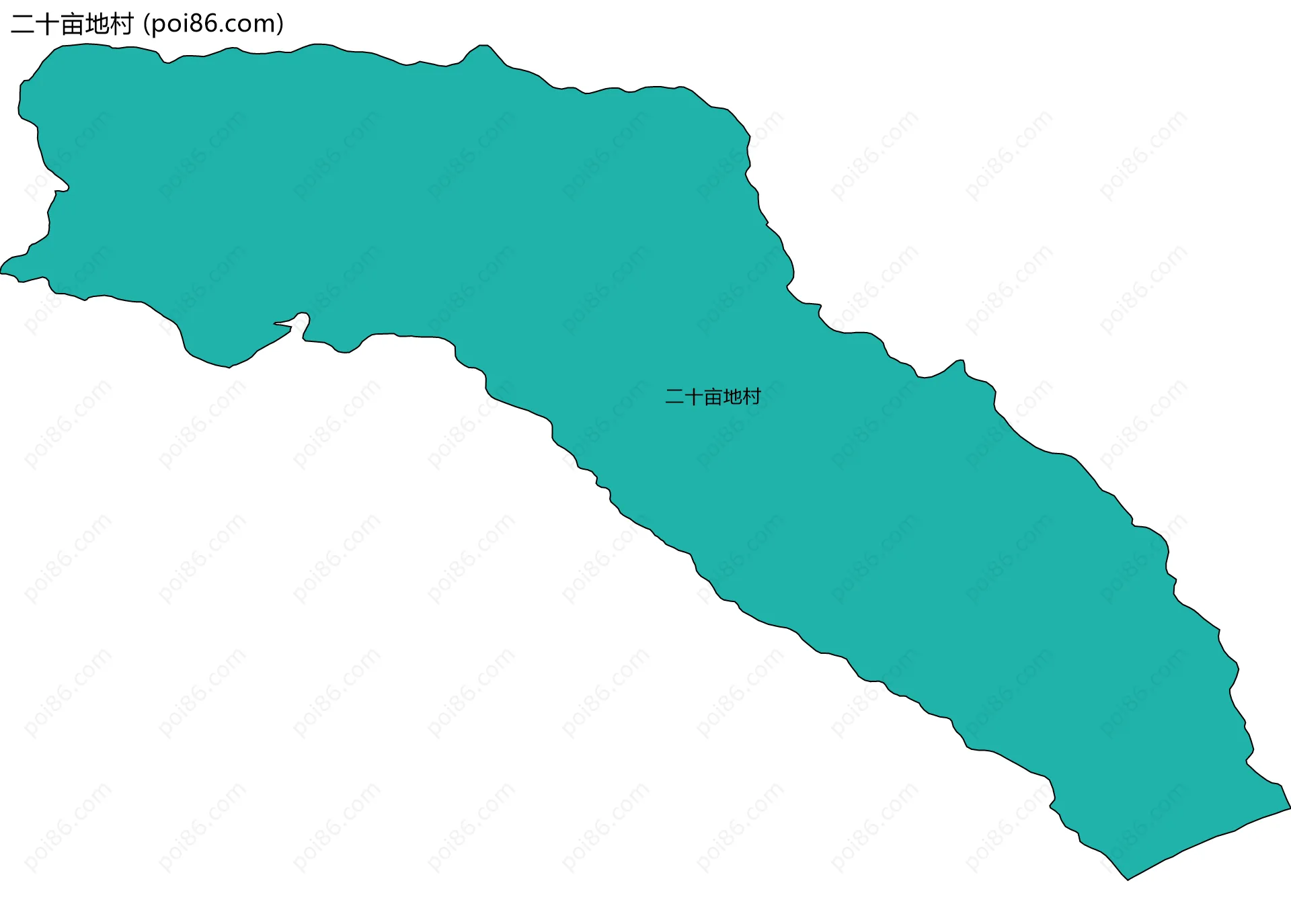 二十亩地村边界地图