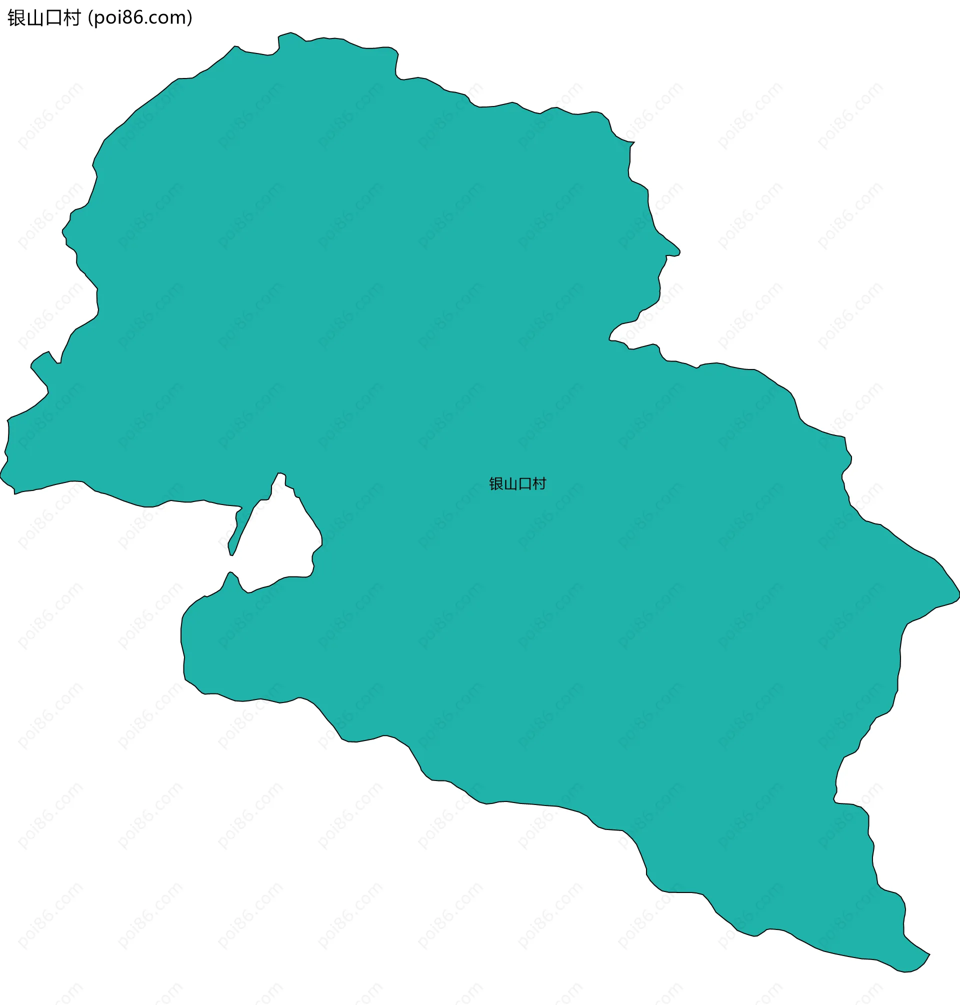 银山口村边界地图