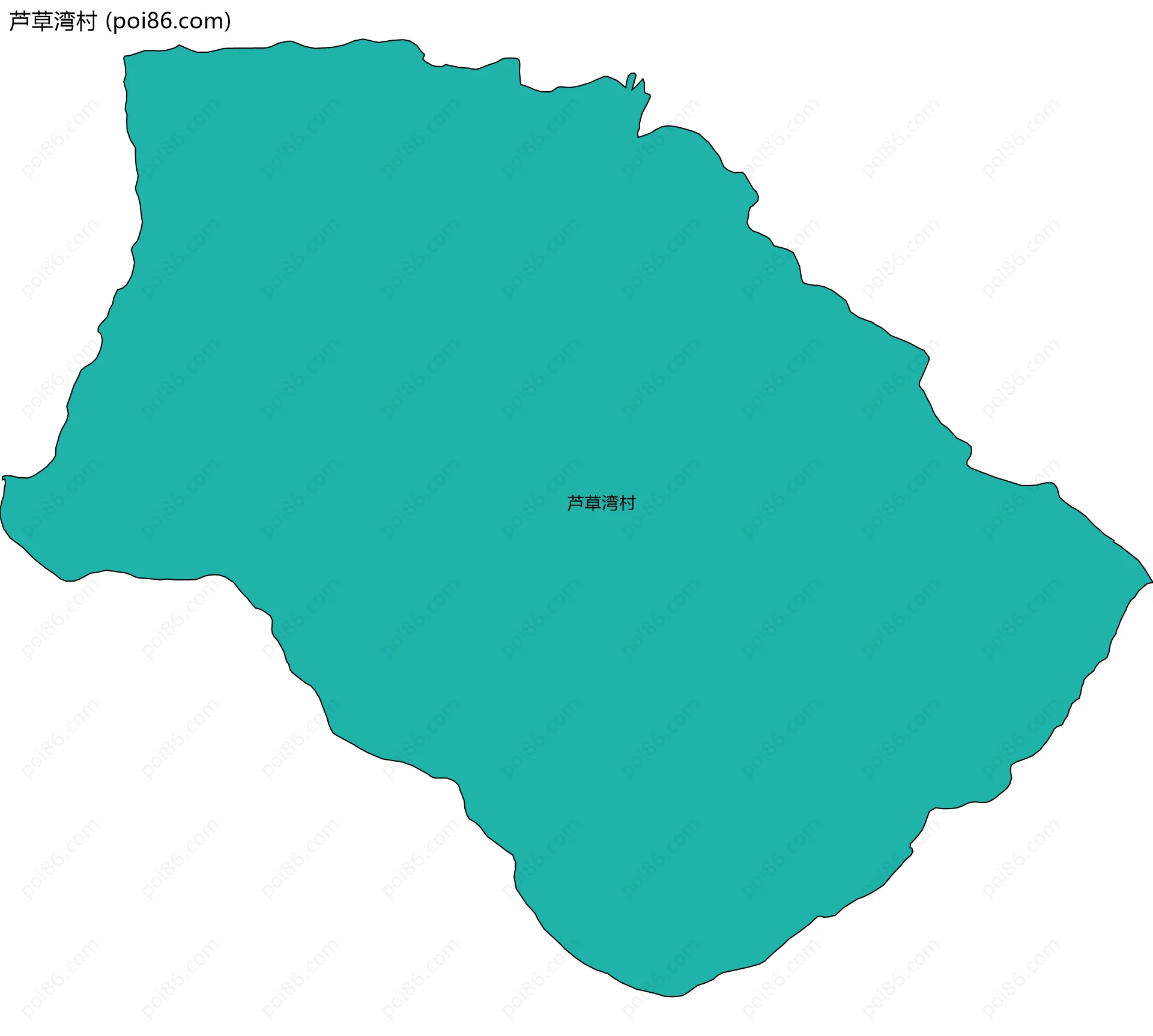 芦草湾村边界地图