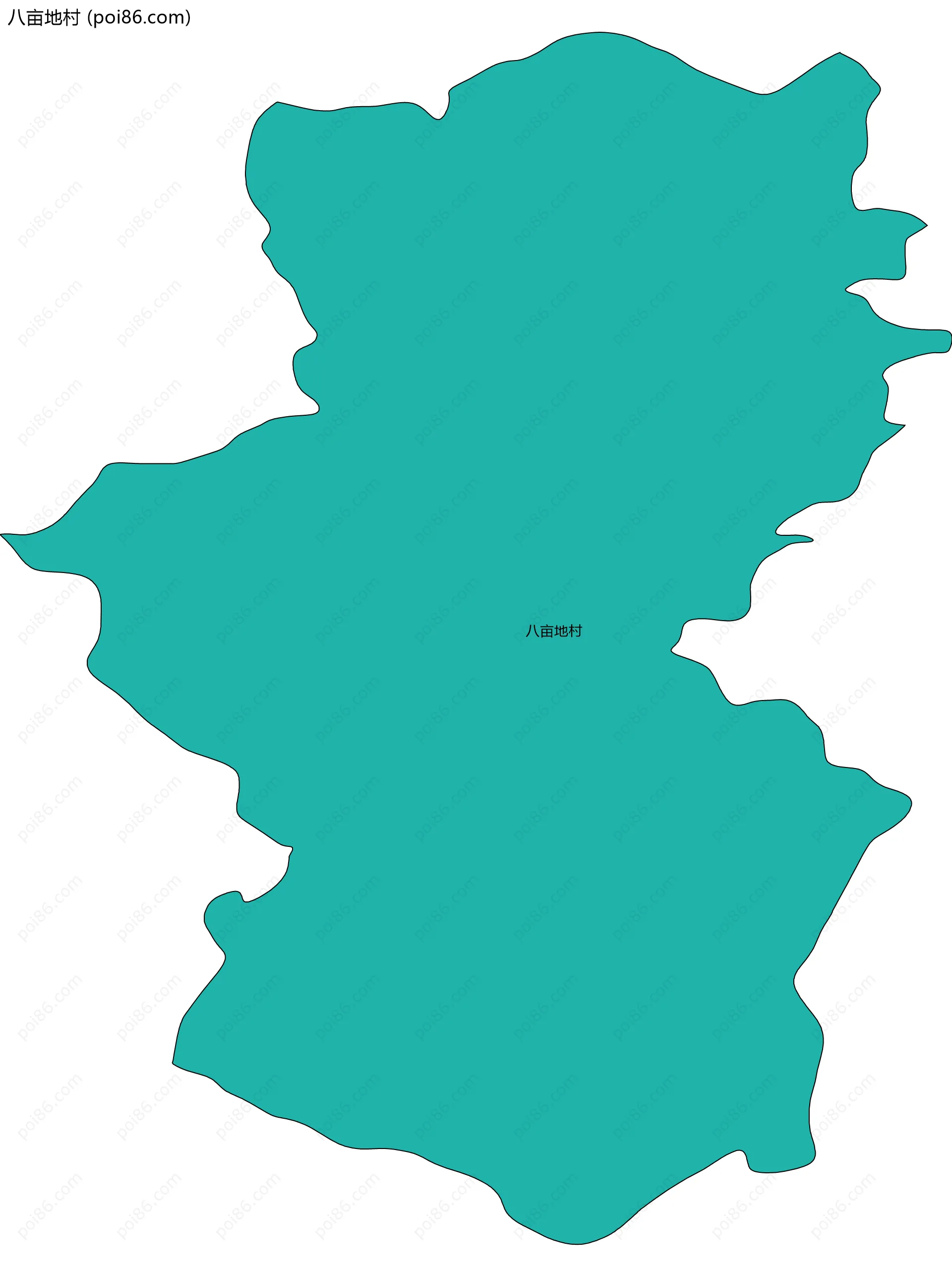 八亩地村边界地图