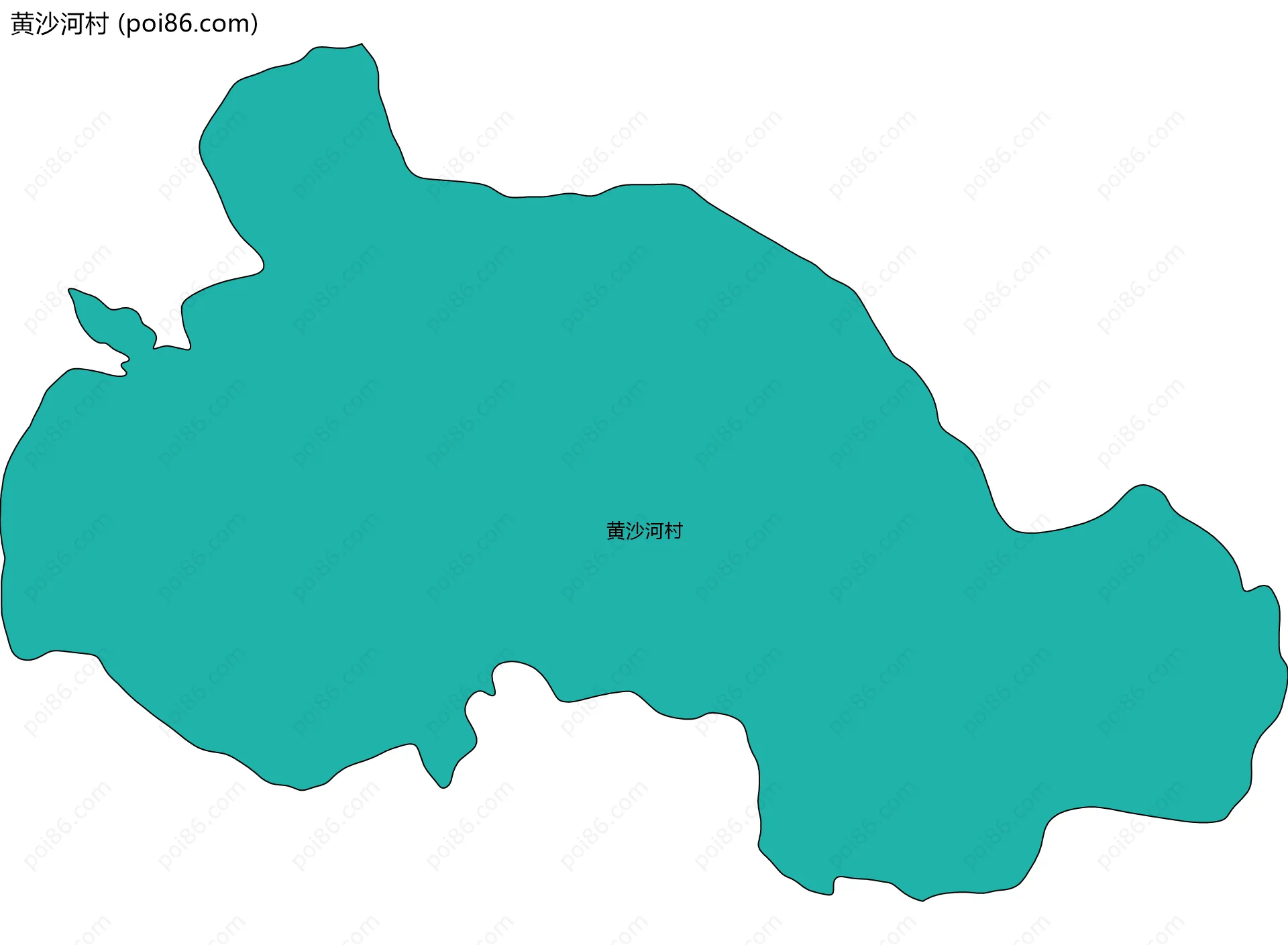 黄沙河村边界地图