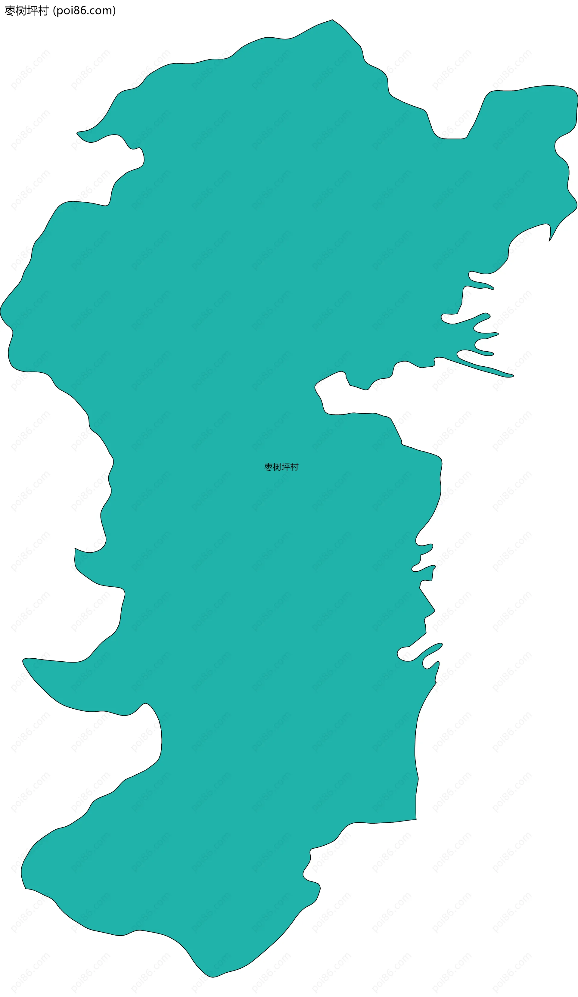 枣树坪村边界地图