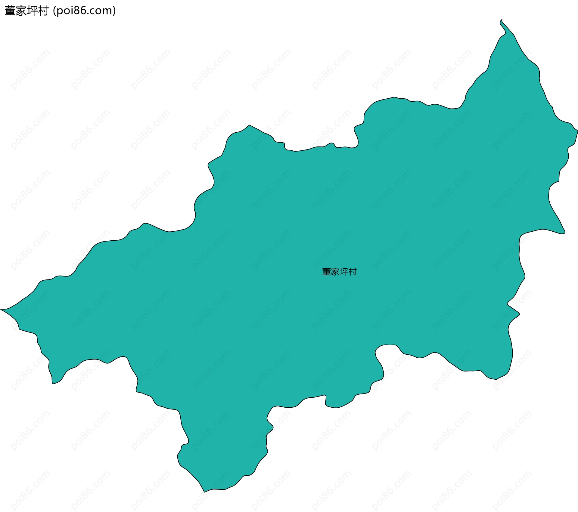 董家坪村边界地图