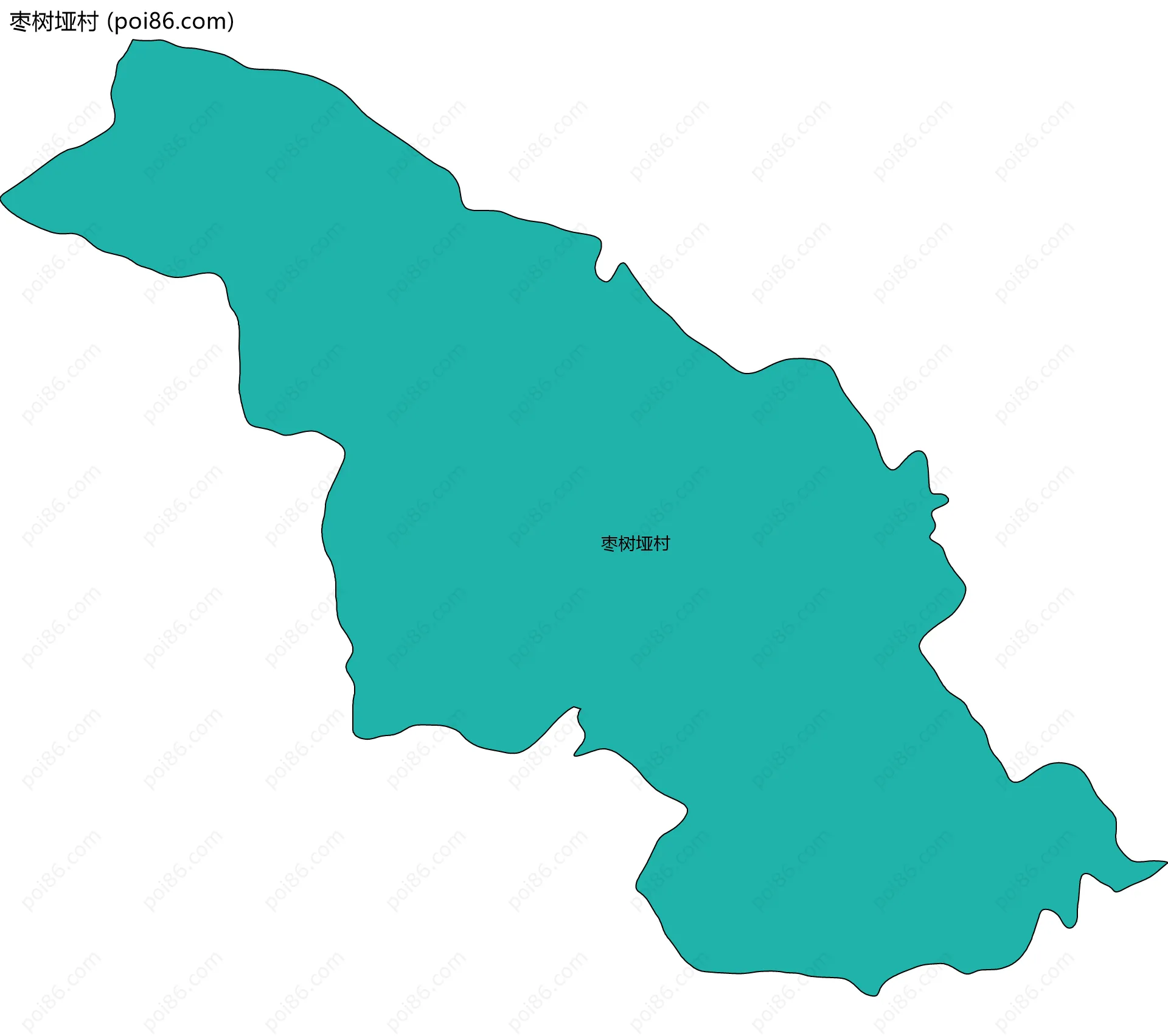 枣树垭村边界地图