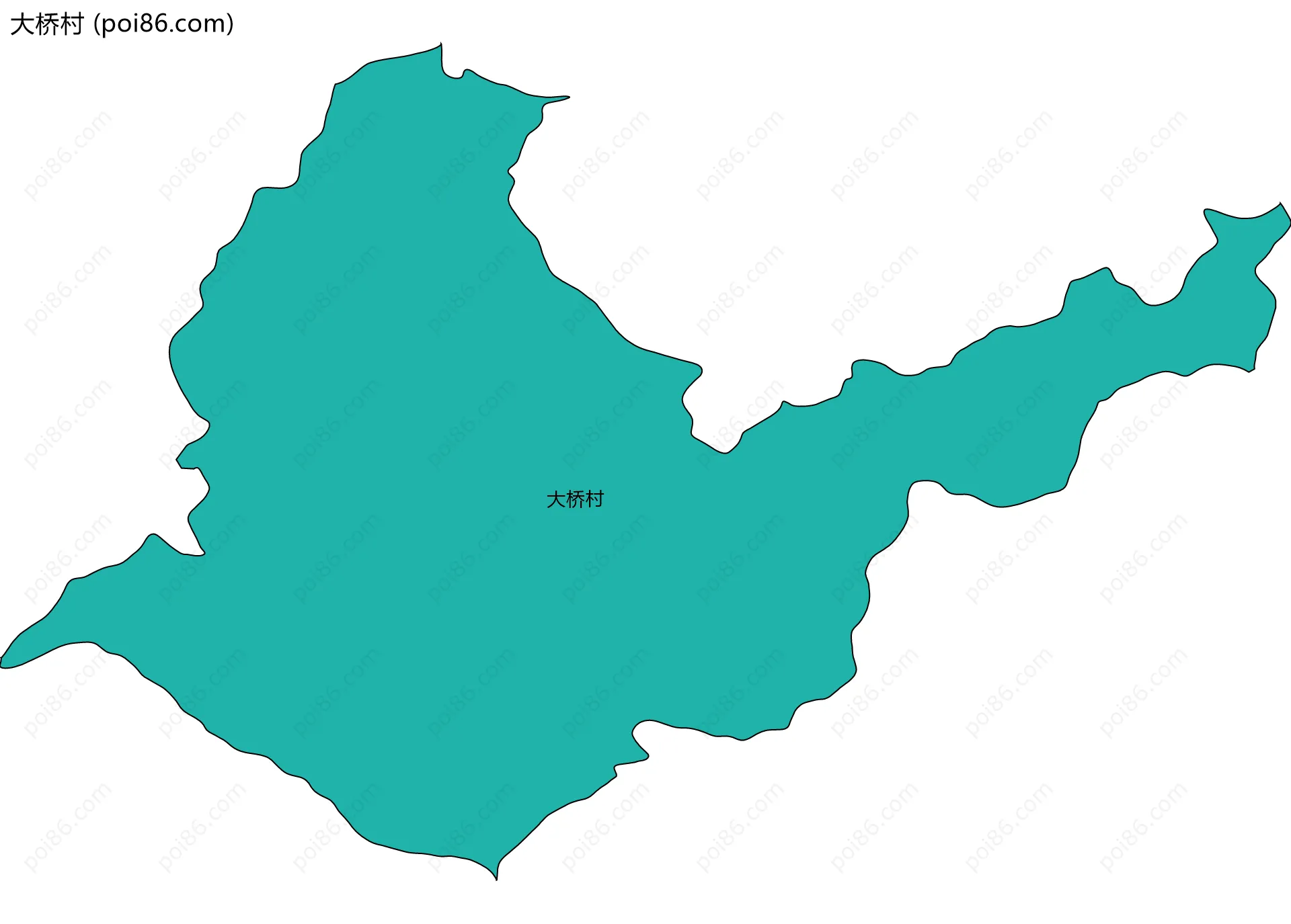 大桥村边界地图