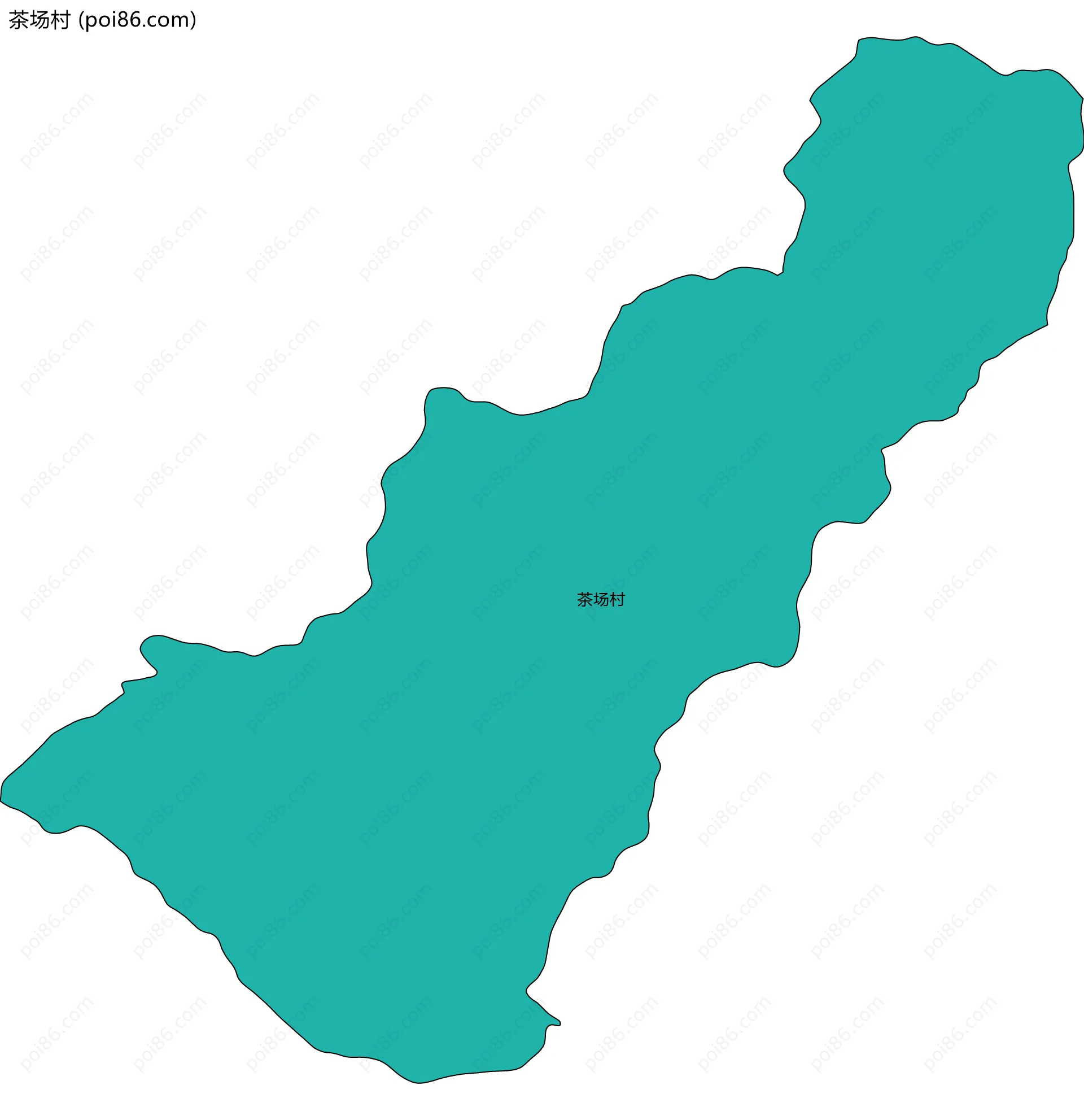 茶场村边界地图