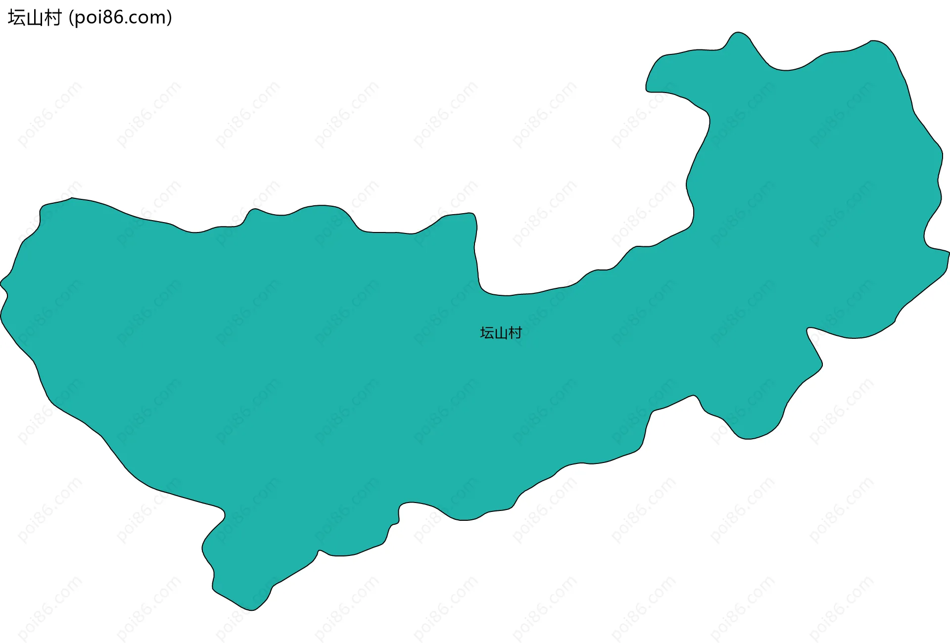 坛山村边界地图