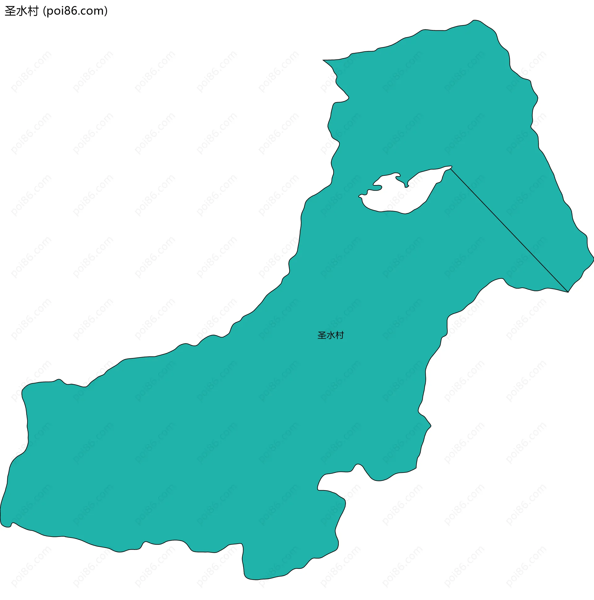 圣水村边界地图