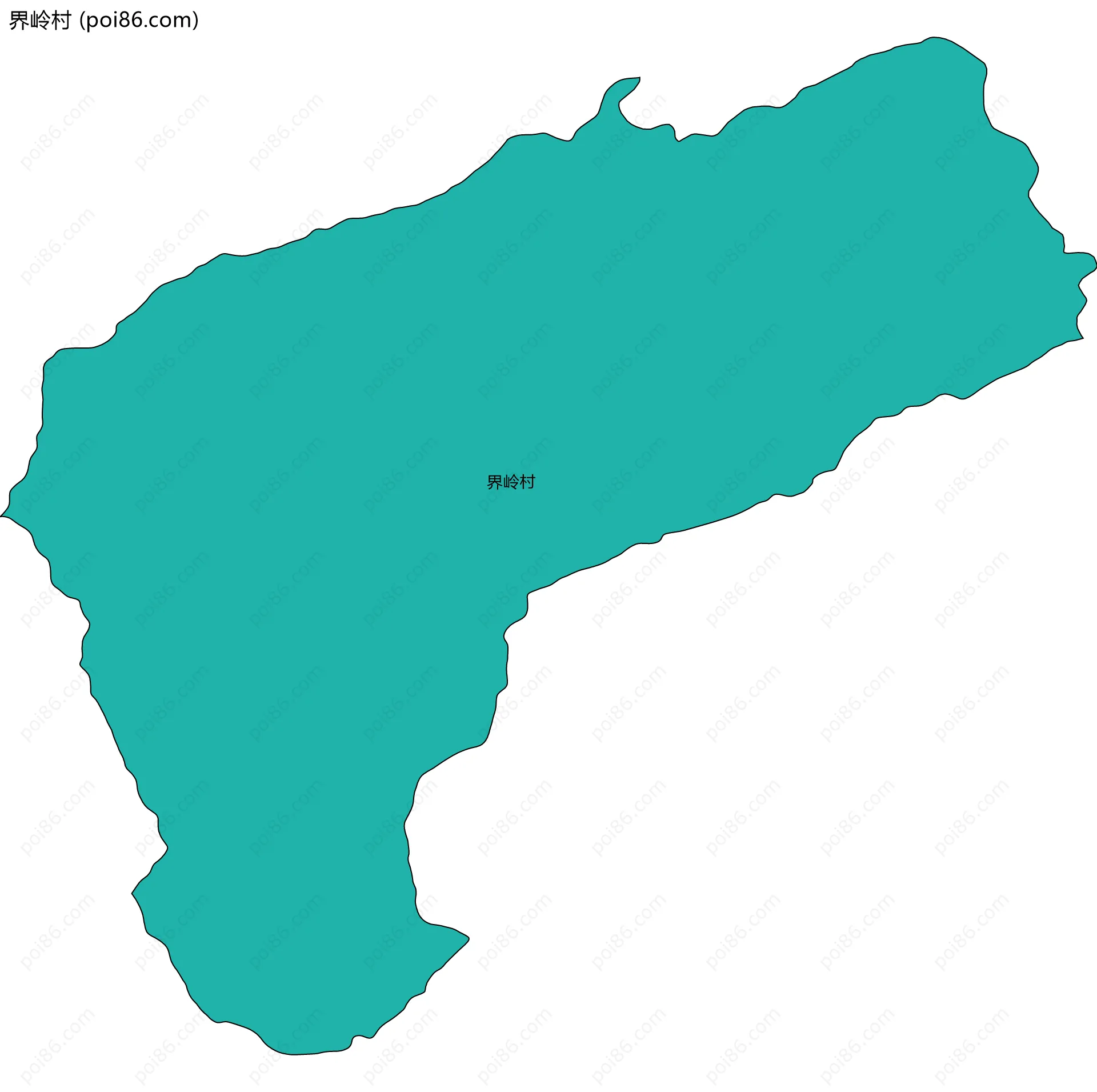 界岭村边界地图