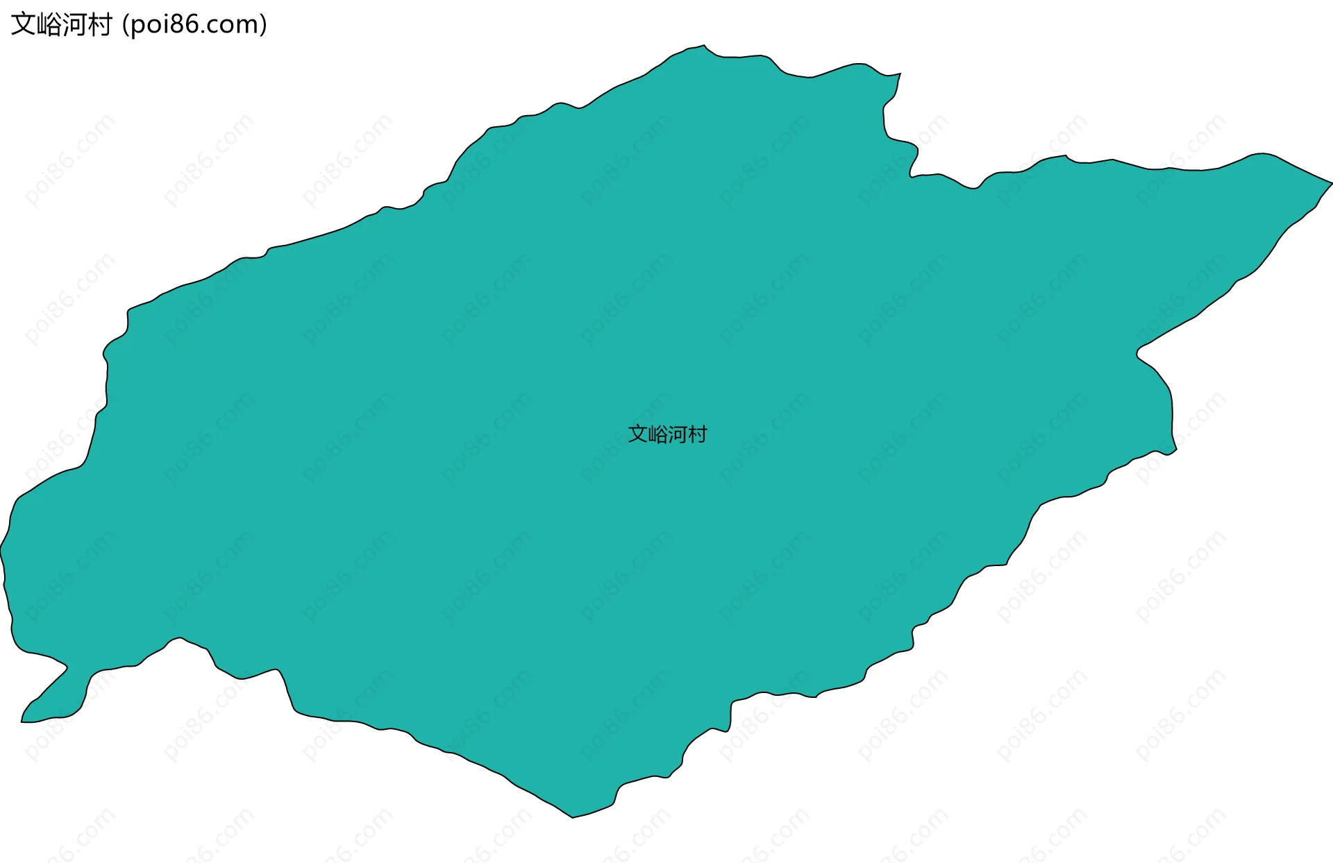 文峪河村边界地图